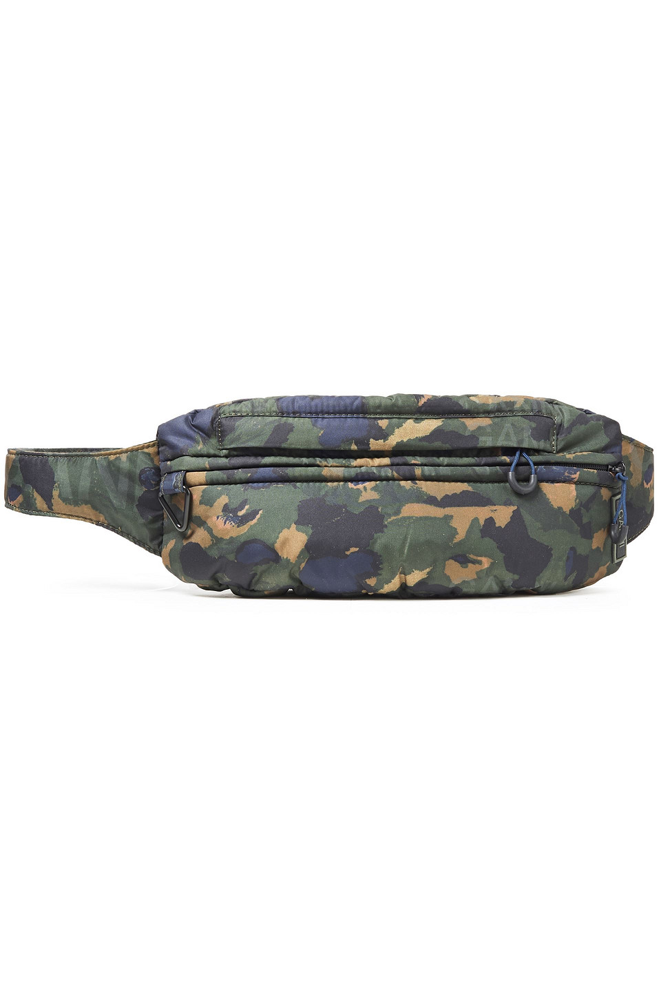Ganni Printed Shell Belt Bag In Gold