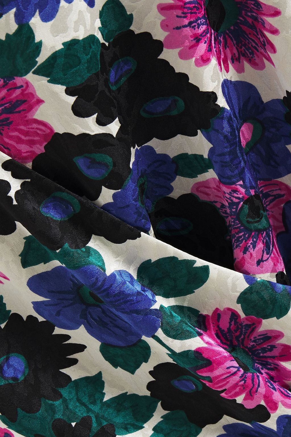 VERONICA BEARD Buzio wrap-effect floral-print silk-blend jacquard blouse