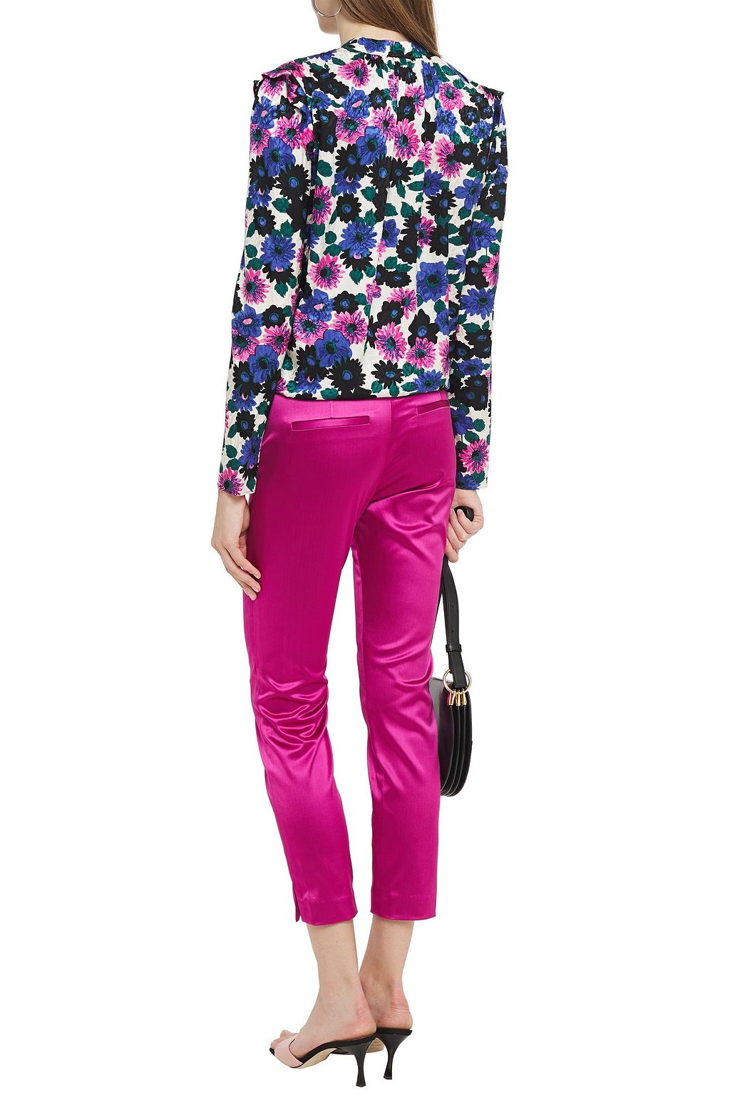 VERONICA BEARD Buzio wrap-effect floral-print silk-blend jacquard blouse