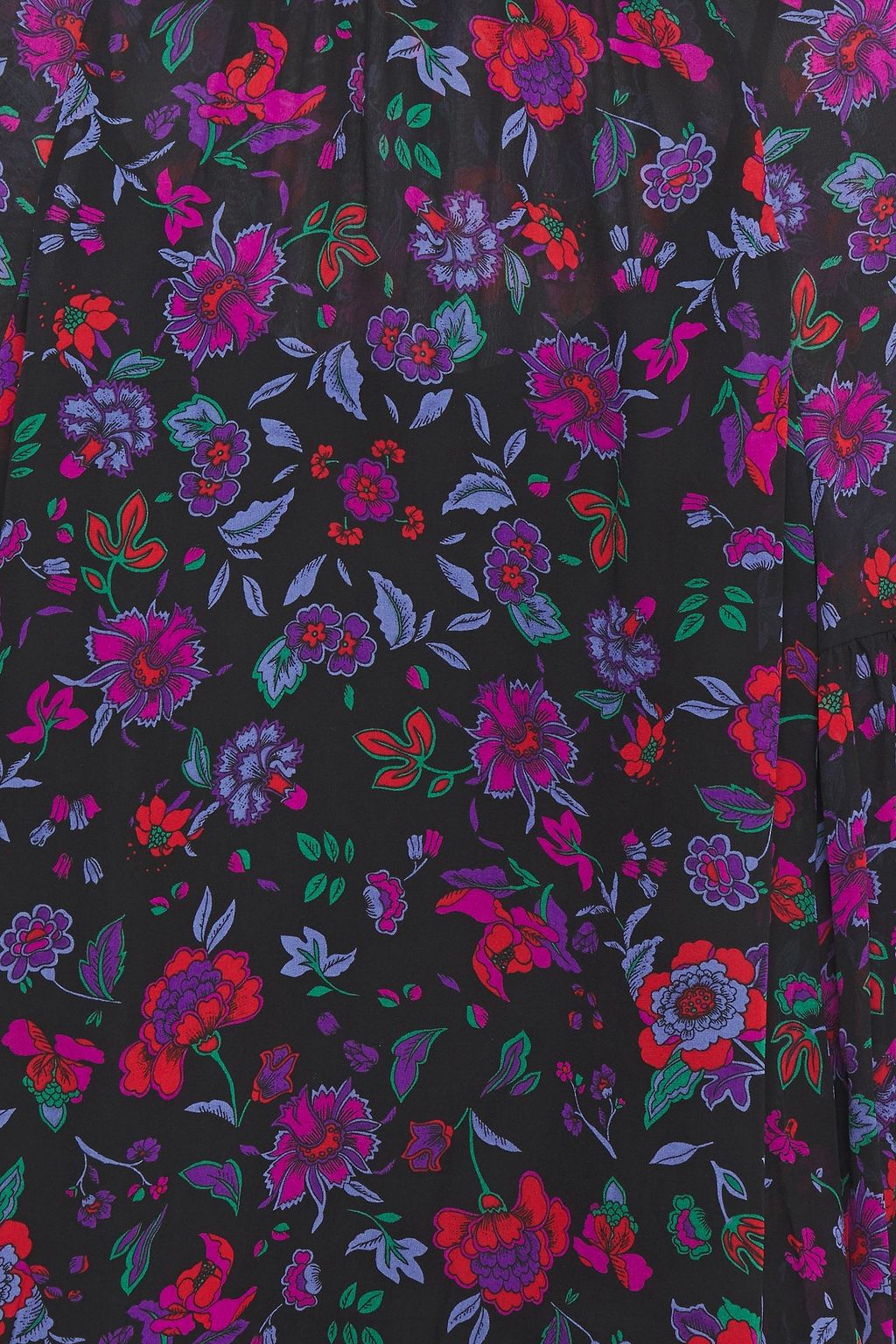 VERONICA BEARD Cicely gathered floral-print silk-chiffon blouse