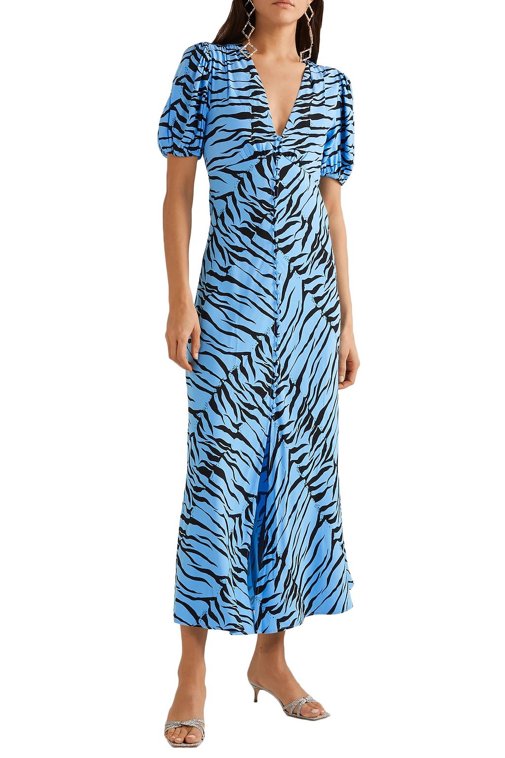 RIXO Tonya printed crepe midi dress