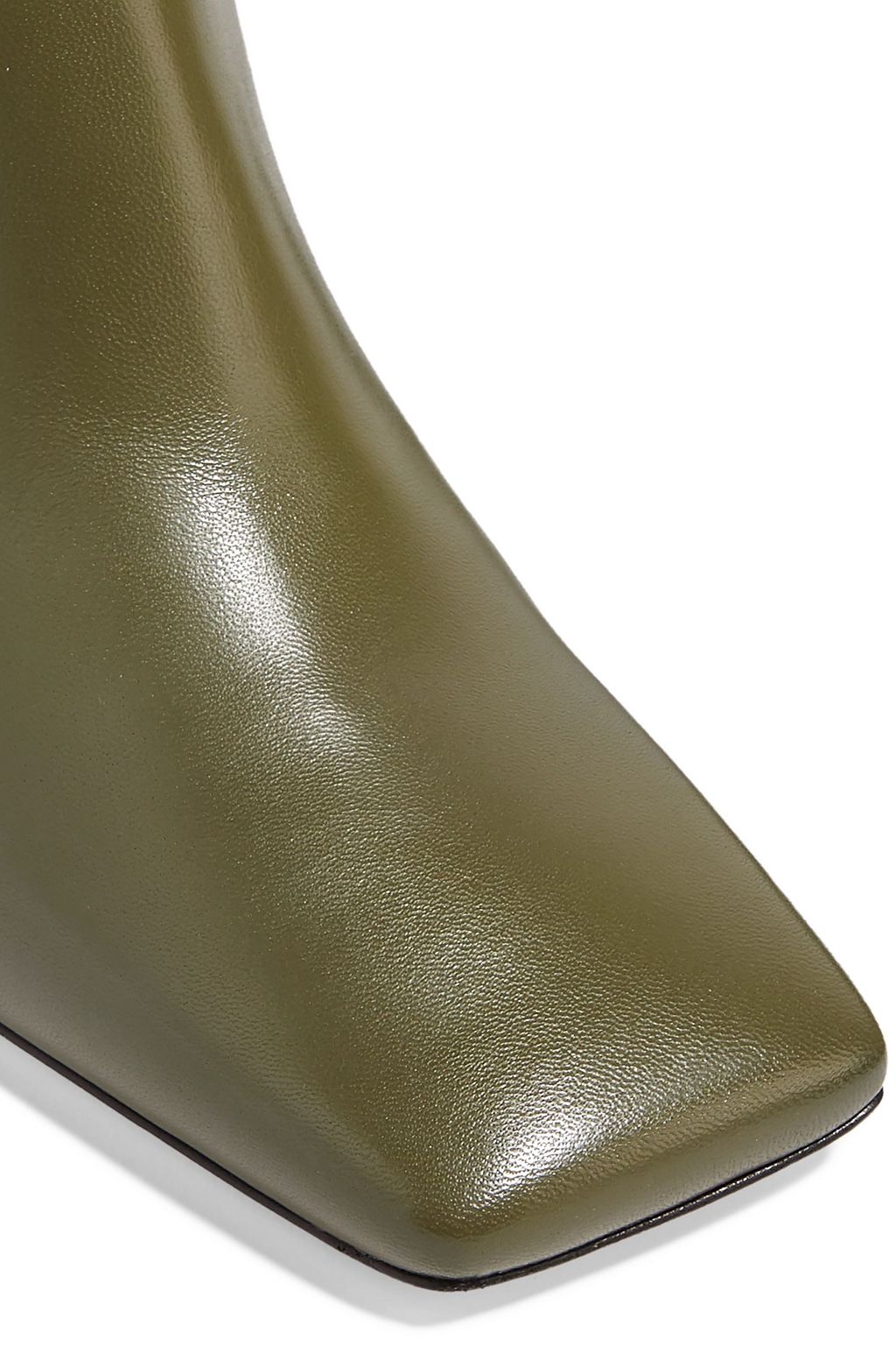 WANDLER Isa crinkled patent-leather ankle boots