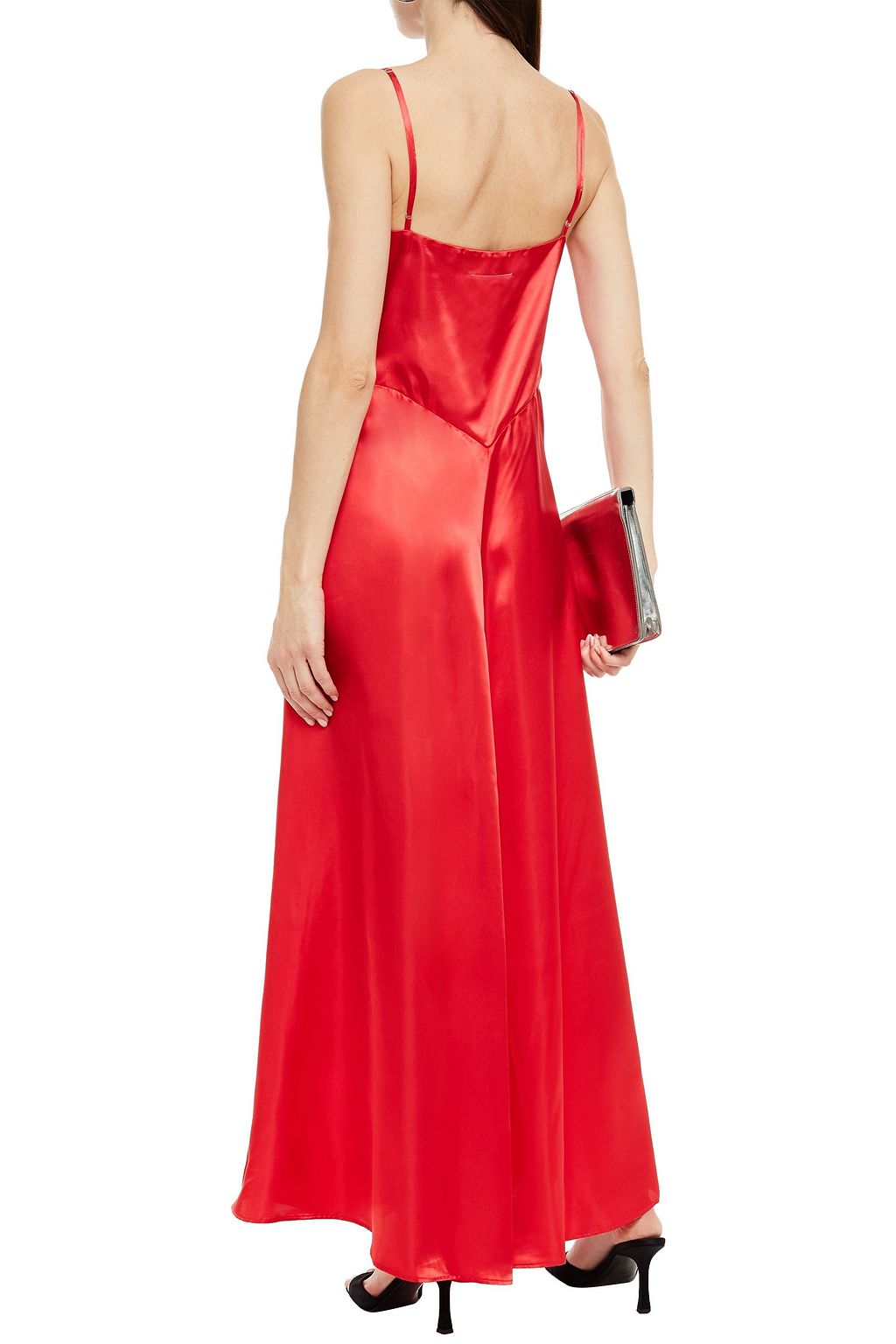 MM6 MAISON MARGIELA Glitter-embellished satin maxi dress