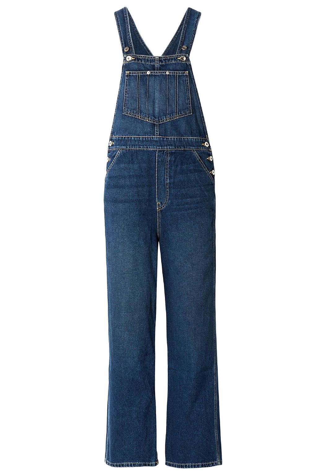 dark denim overalls