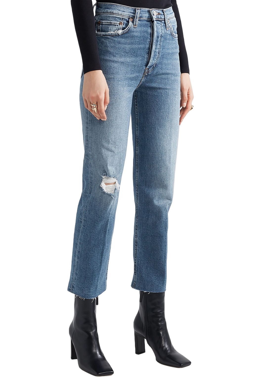 RE/DONE Ultra High Rise Stove Pipe Comfort Stretch straight-leg jeans