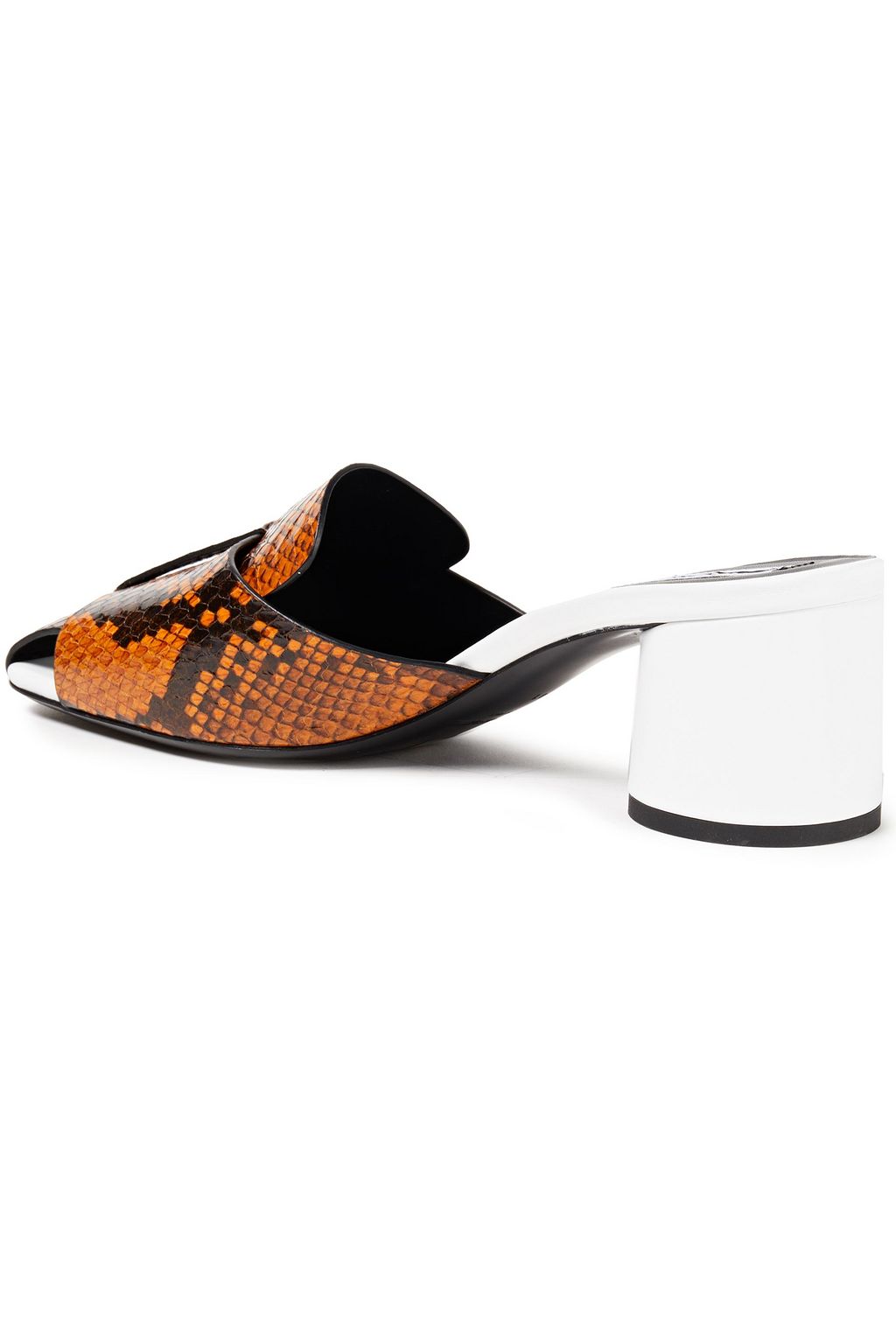 MCQ ALEXANDER MCQUEEN Strength elaphe and leather mules