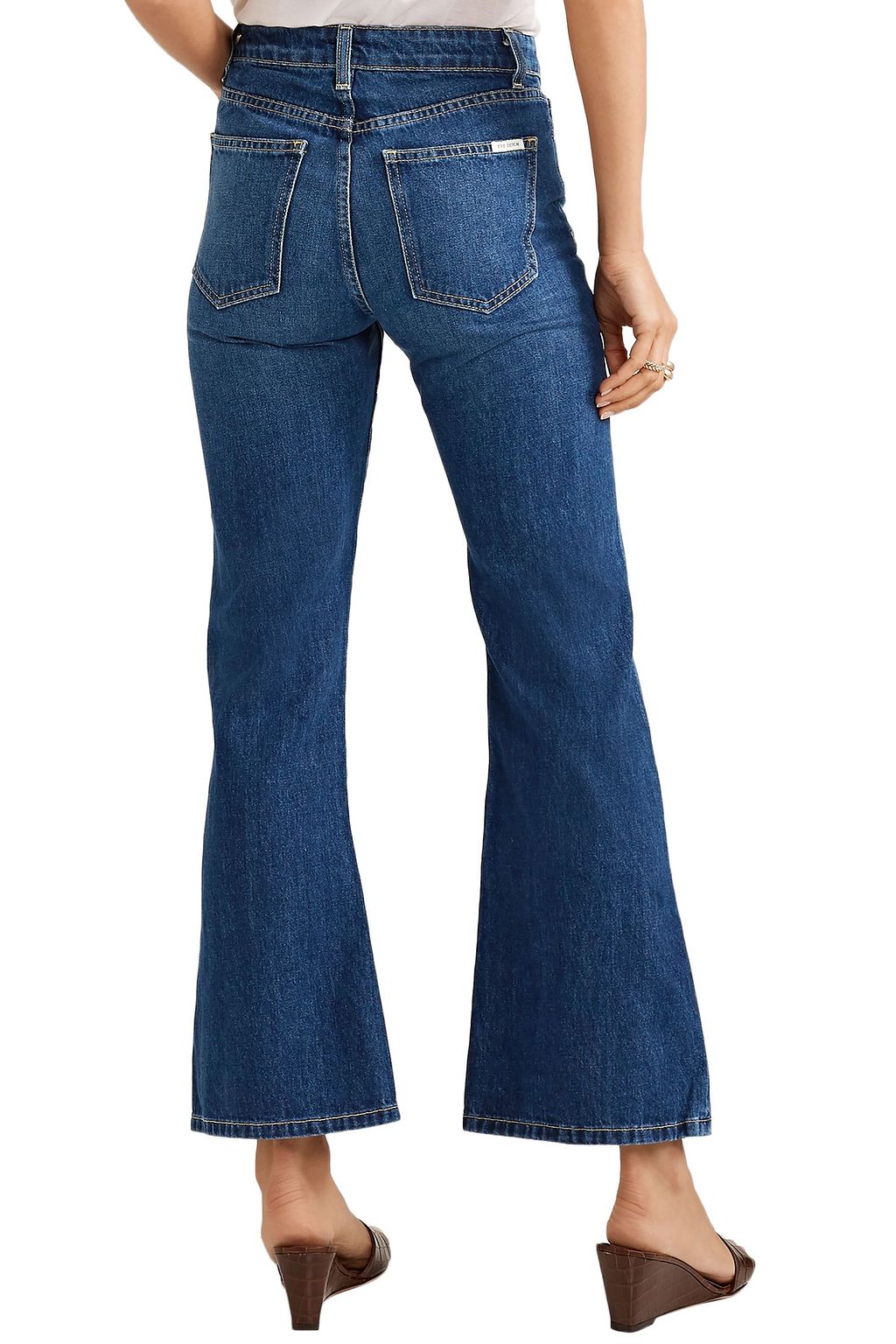 EVE DENIM Jacqueline cropped high-rise flared jeans