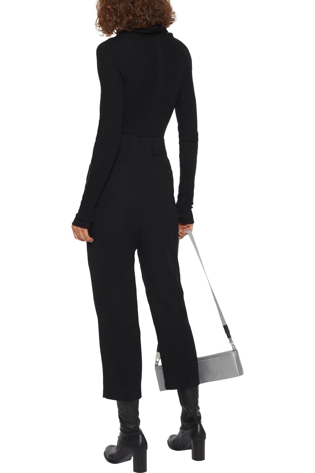 RICK OWENS Easy Astaires cropped wool-blend crepe straight-leg pants