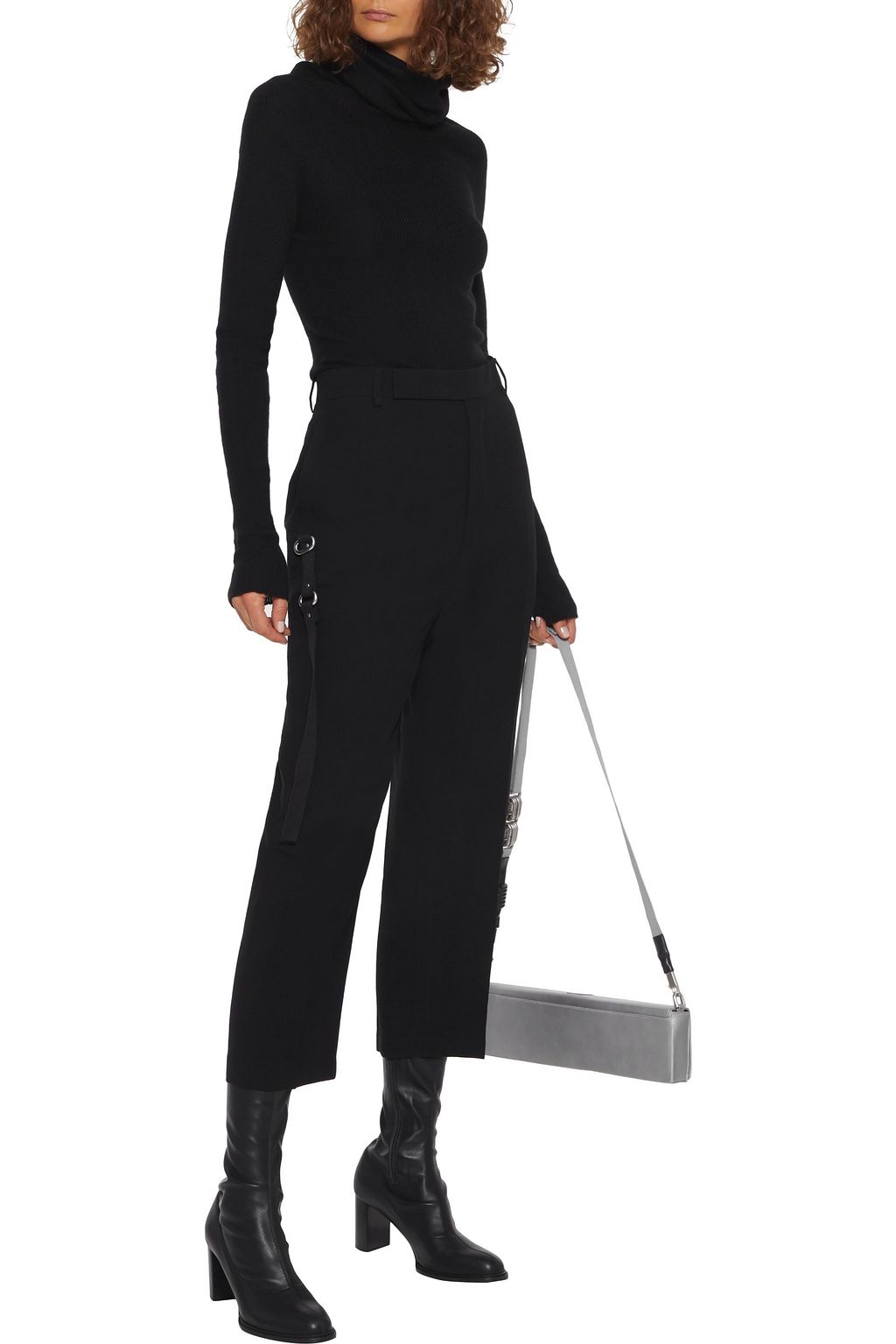RICK OWENS Easy Astaires cropped wool-blend crepe straight-leg pants