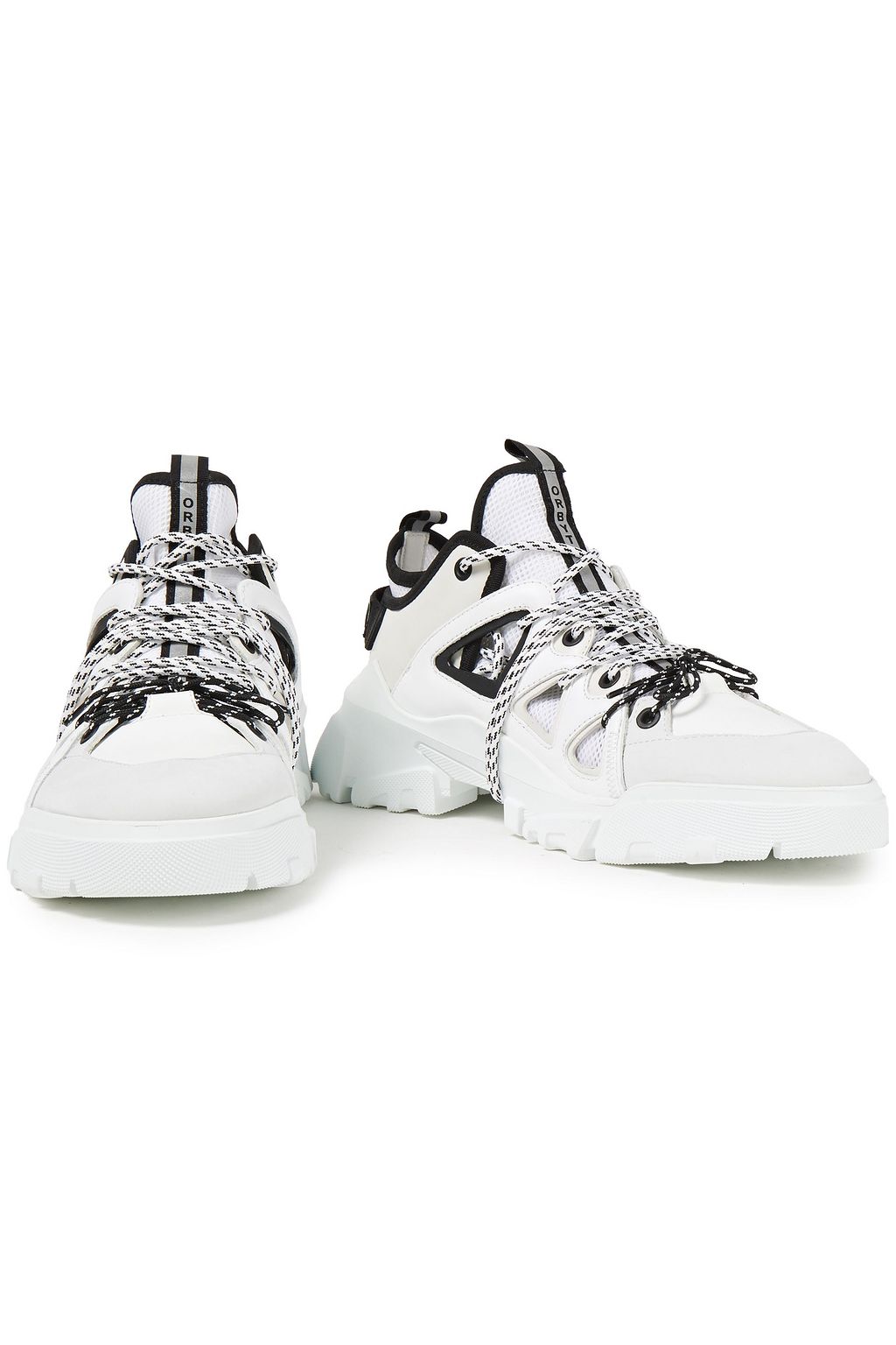 MCQ ALEXANDER MCQUEEN Orbyt leather, nubuck and mesh sneakers