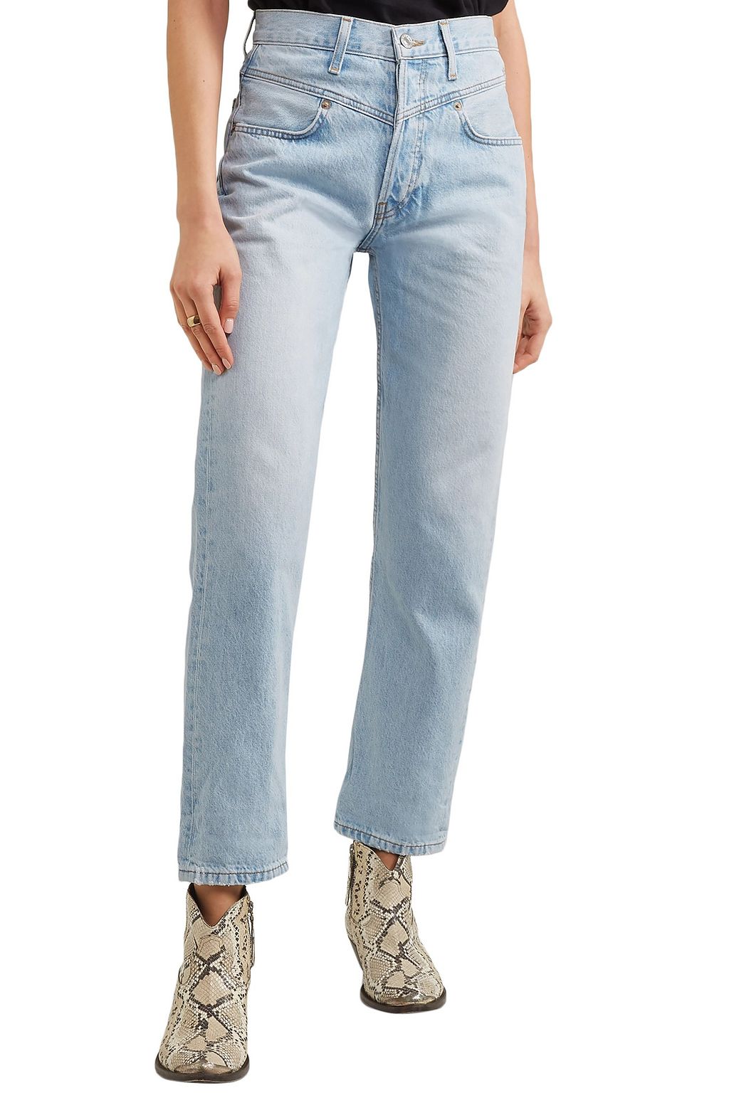 RE/DONE Double Yoke high-rise straight-leg jeans