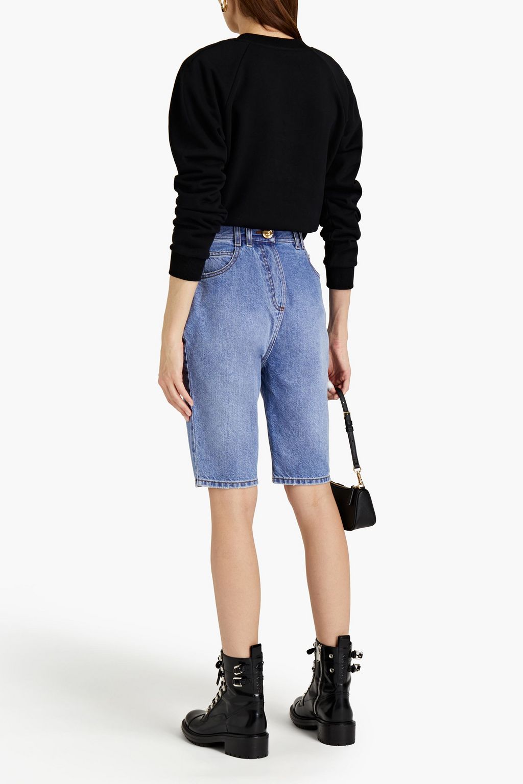 BALMAIN شورت من الدنيم