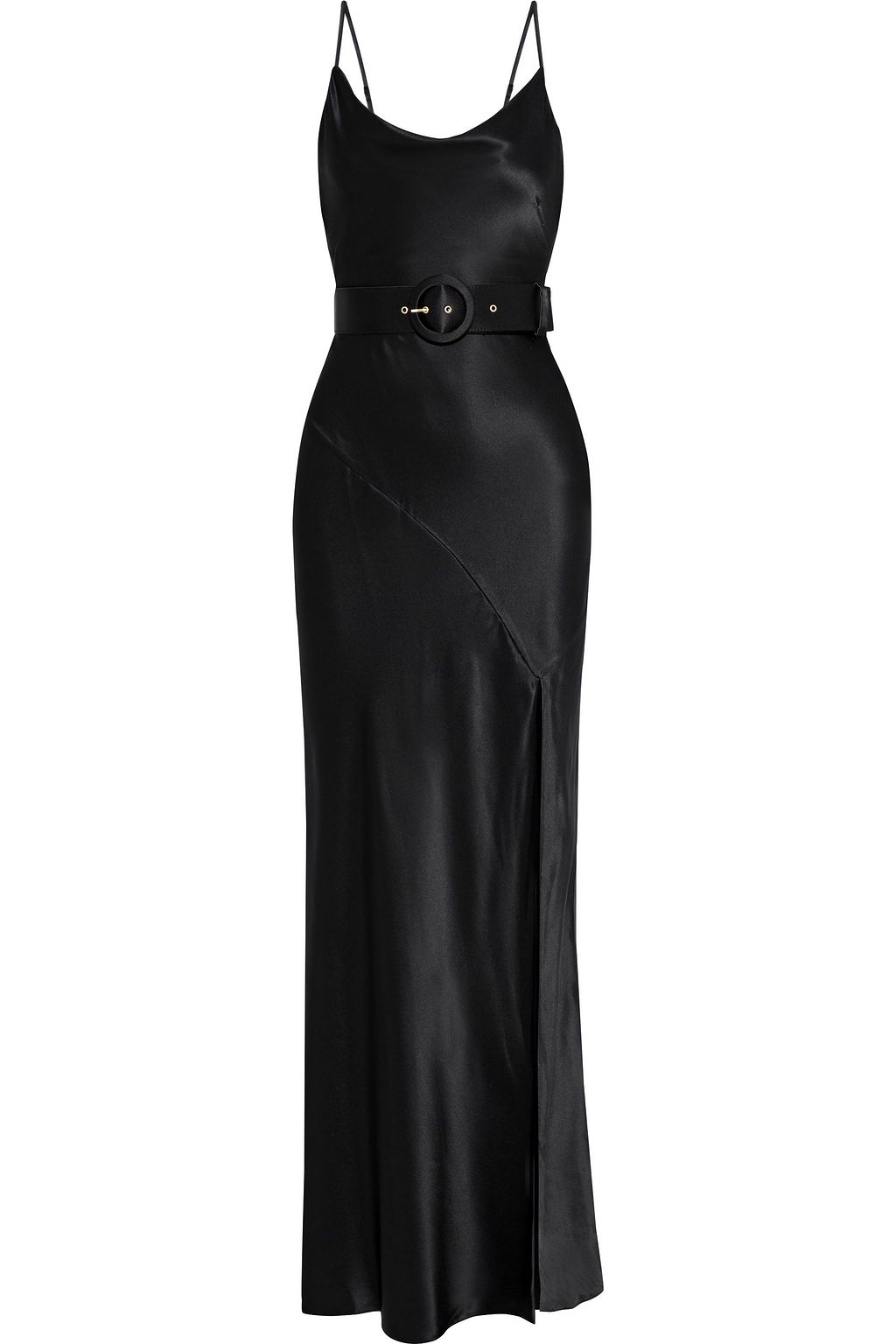 silk belted dress