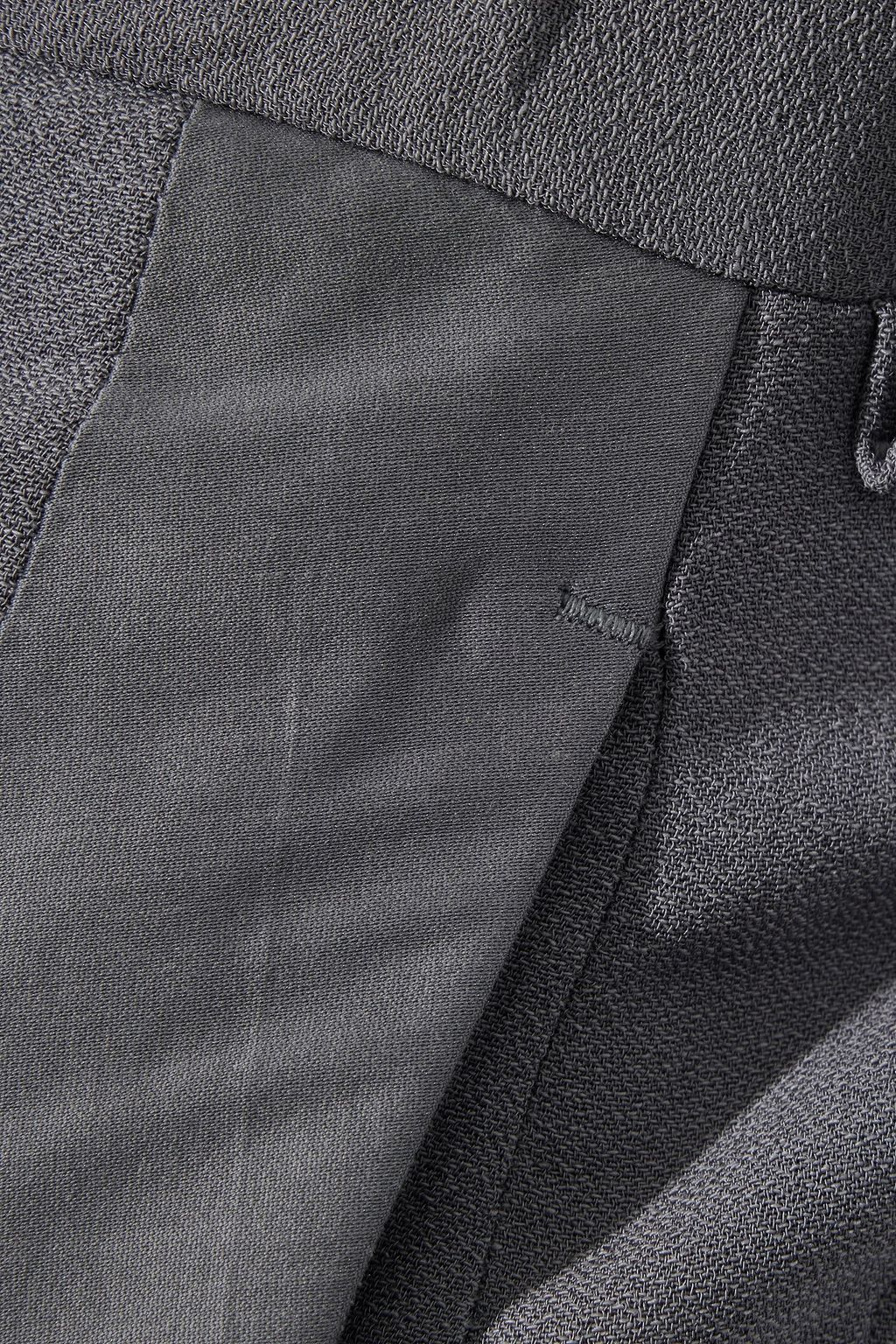 RICK OWENS Loose Tux satin-trimmed wool-blend crepe wide-leg pants