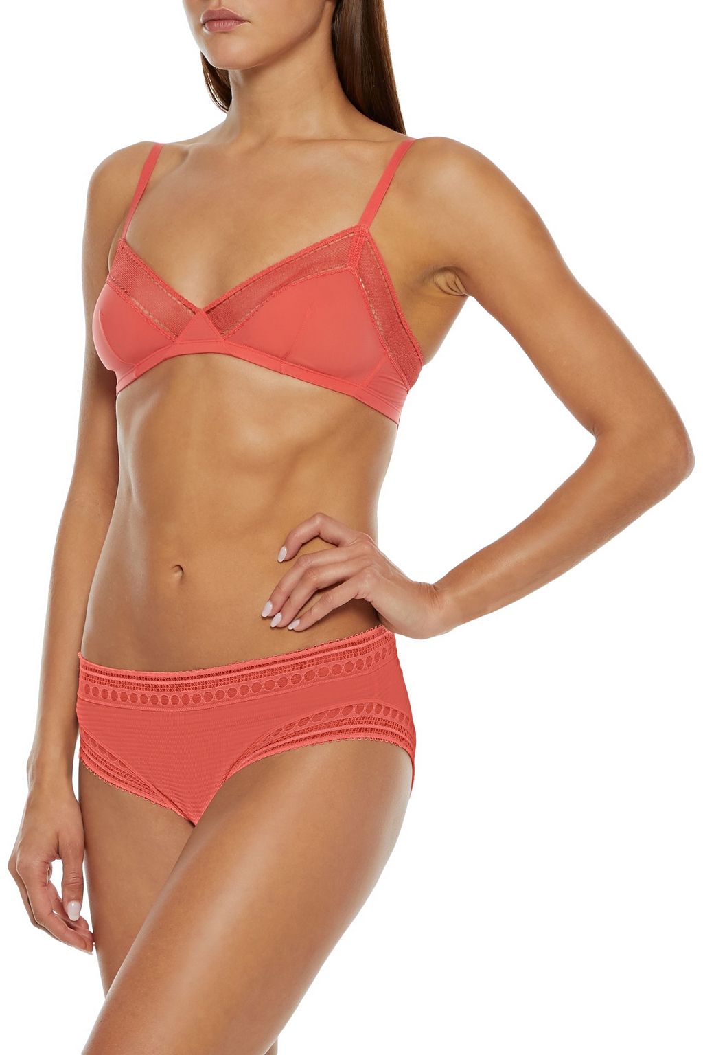ERES Peau d'Ange Délicatesse mesh-trimmed stretch-jersey soft-cup bra