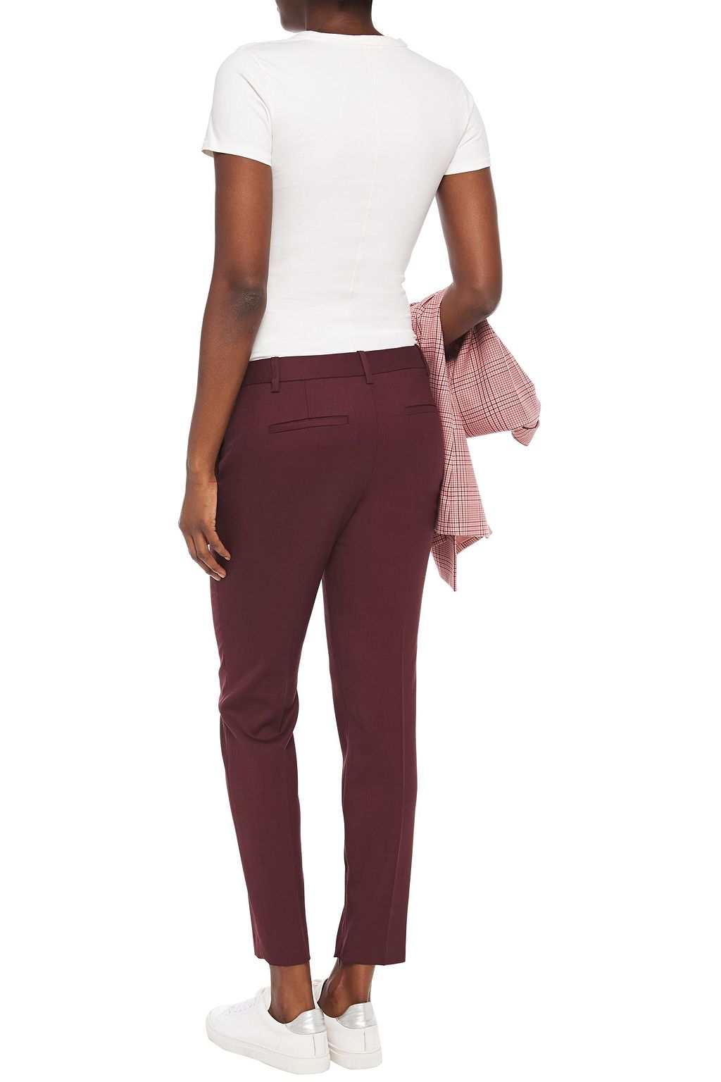 NILI LOTAN Leo wool-blend twill slim-leg pants
