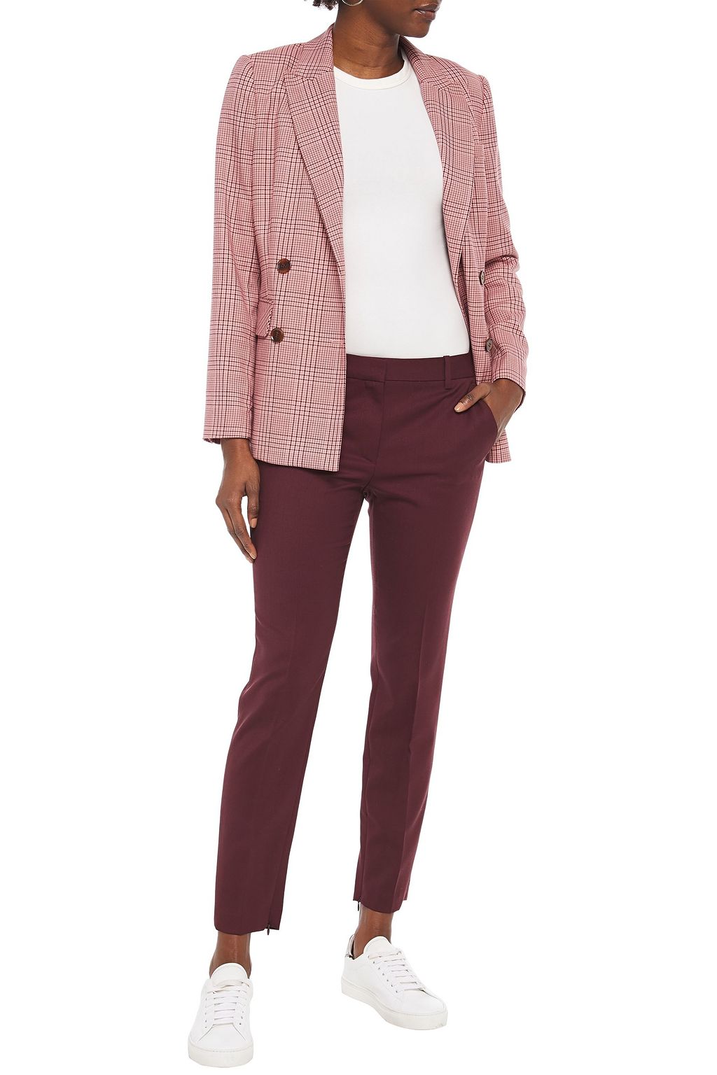 NILI LOTAN Leo wool-blend twill slim-leg pants