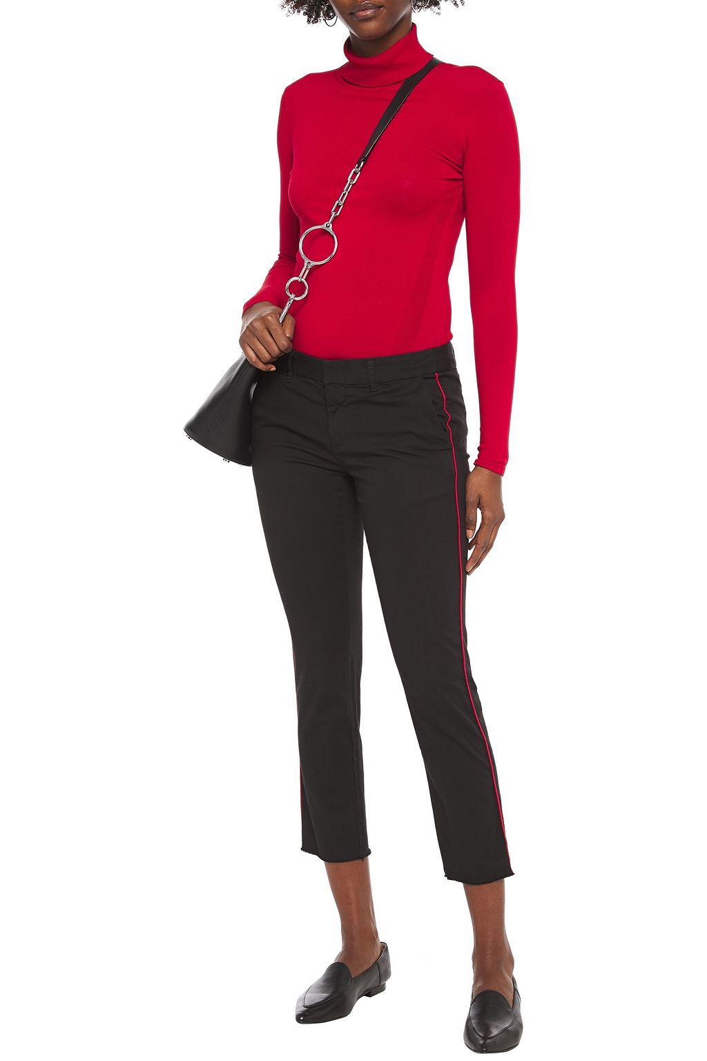NILI LOTAN East Hampton cropped cotton-blend twill skinny pants