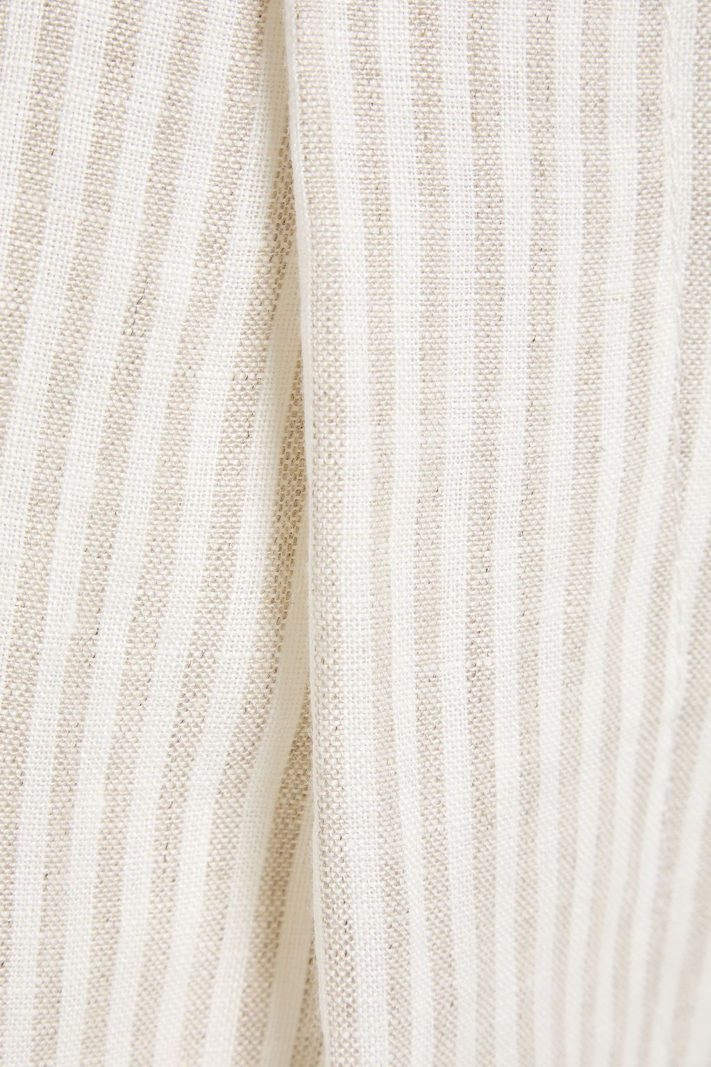 ZIMMERMANN Belted pleated striped linen culottes