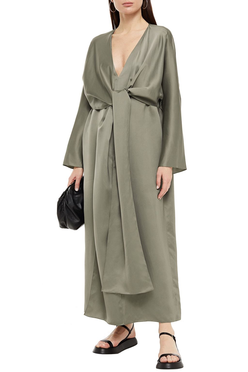 THE ROW Clementine tie-front cupro maxi dress