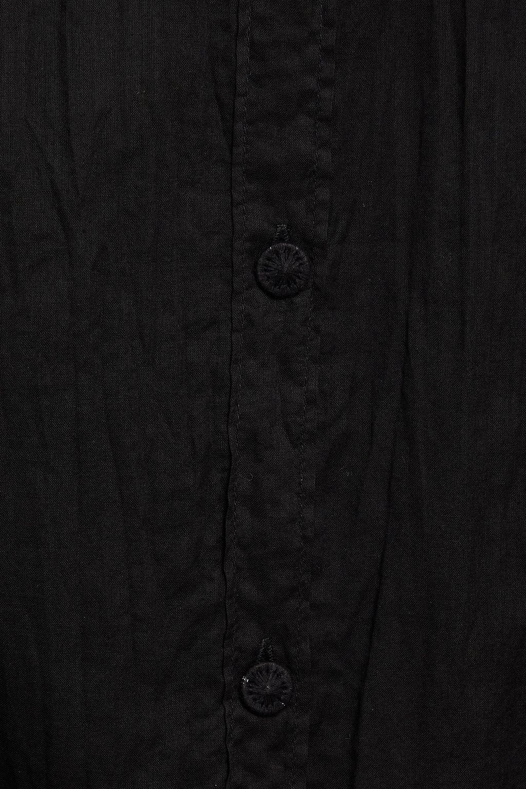 SKIN Gathered cotton-voile shirt