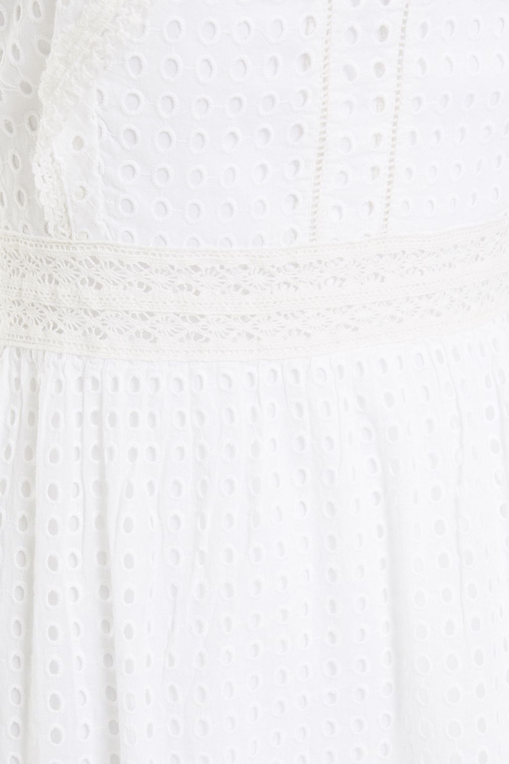 ALICE + OLIVIA Remada ruffled broderie anglaise cotton mini dress