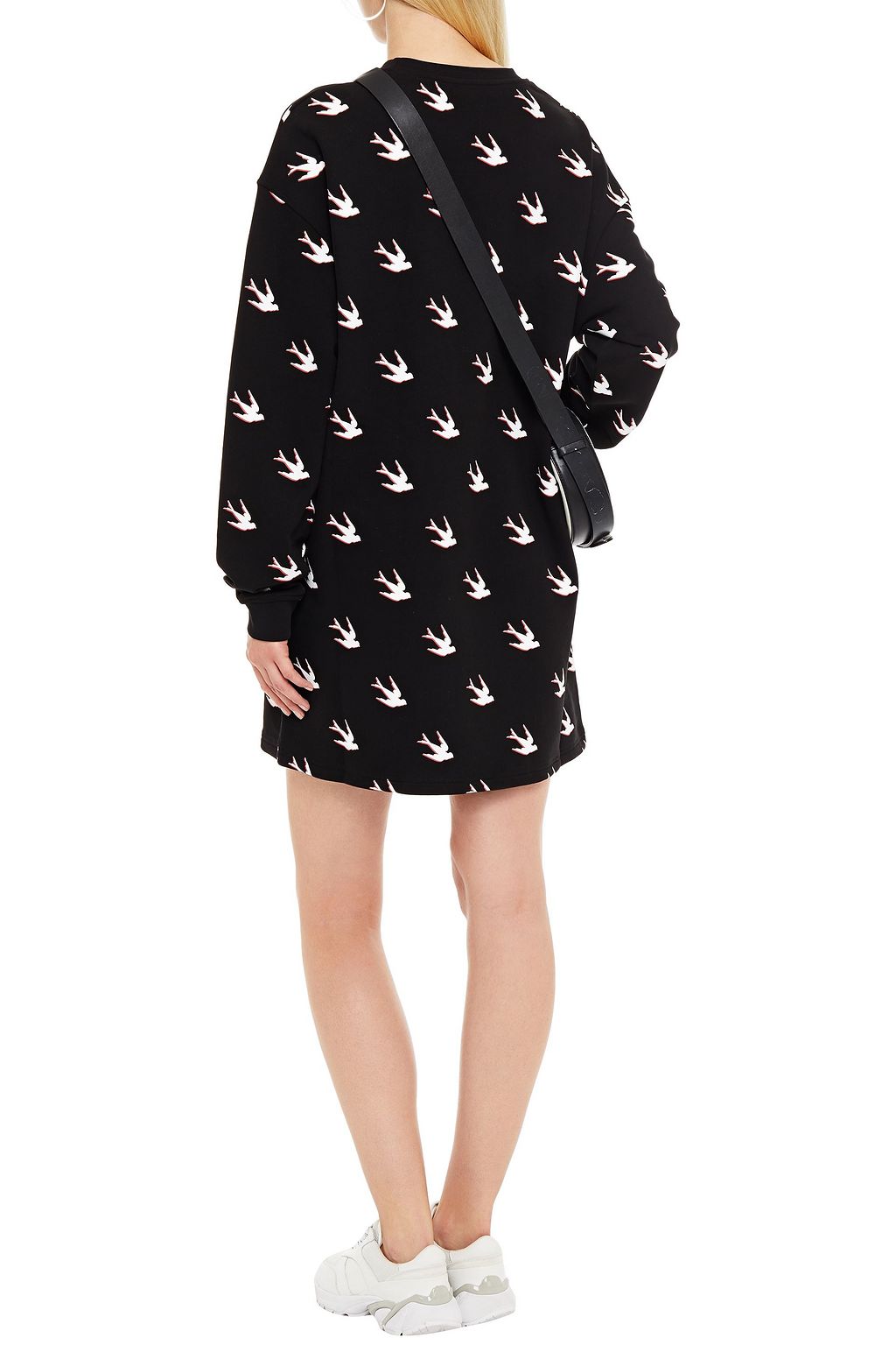 MCQ ALEXANDER MCQUEEN Printed French cotton-terry mini dress