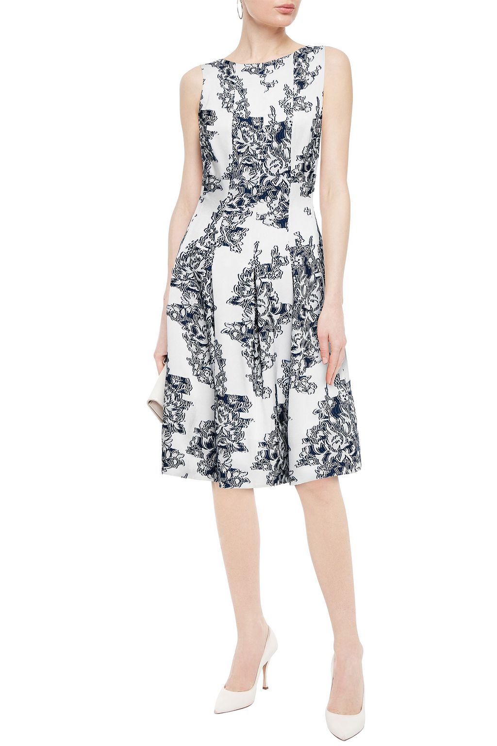 OSCAR DE LA RENTA Floral-jacquard dress