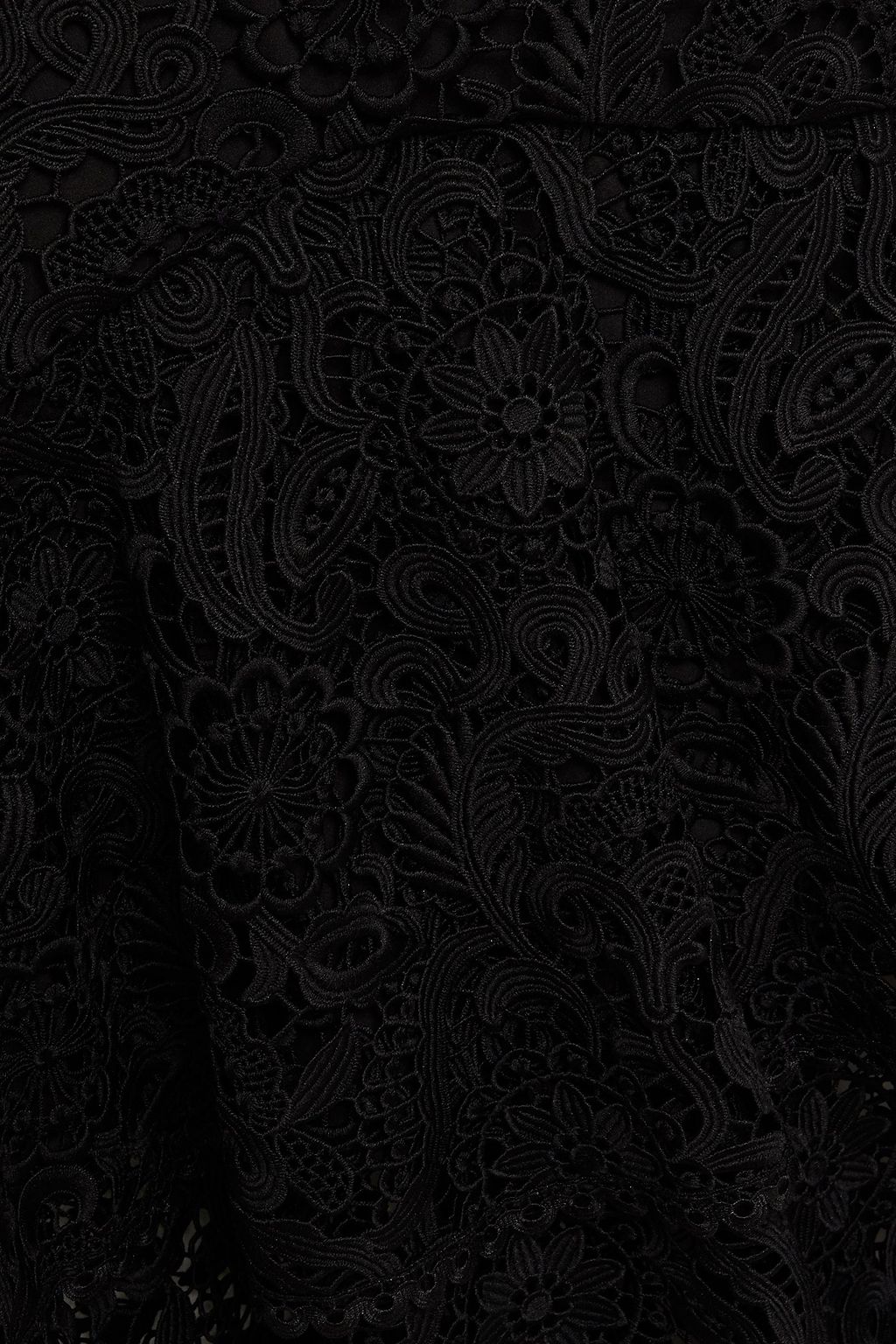ML MONIQUE LHUILLIER Fluted guipure lace gown