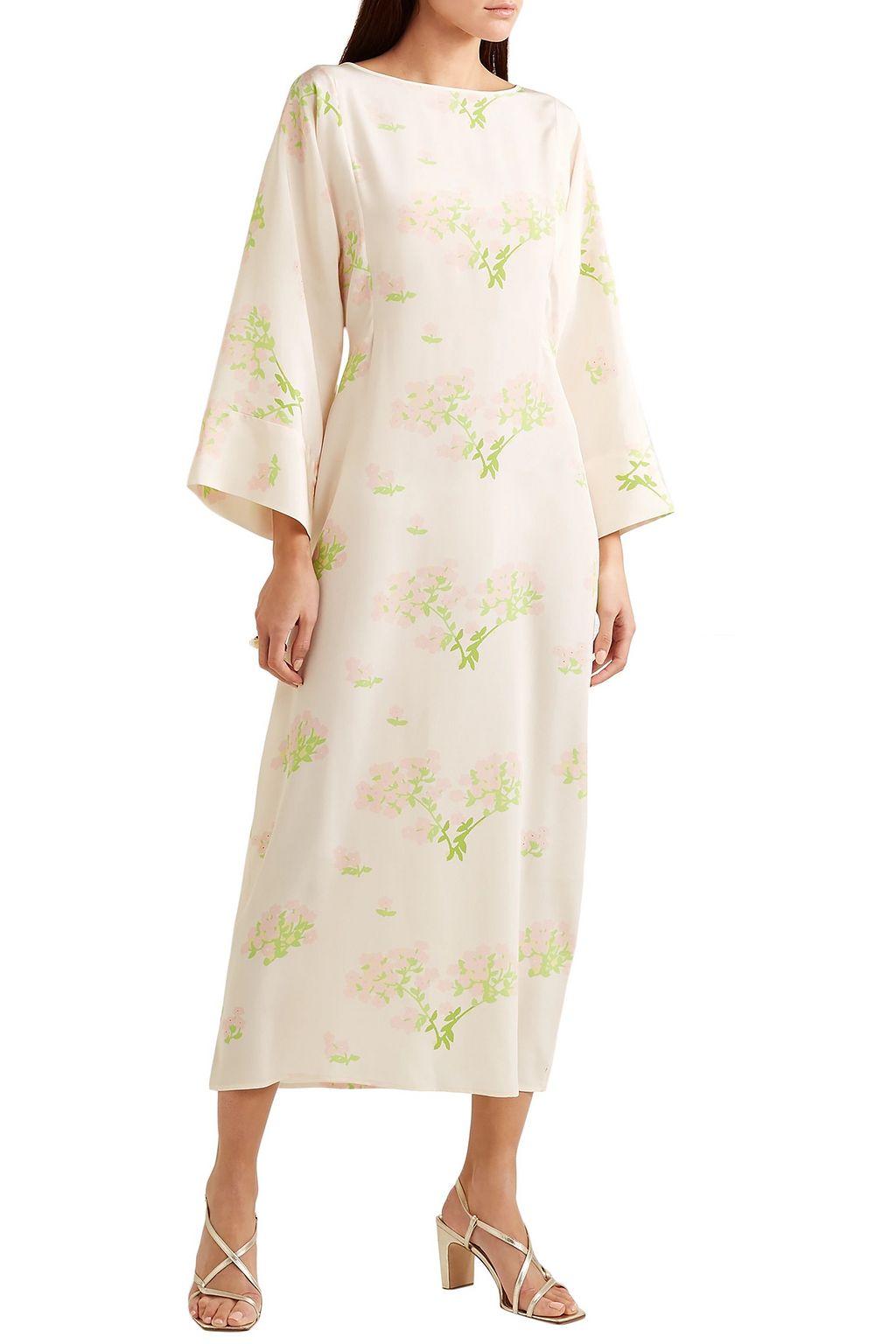 BERNADETTE Floral-print silk crepe de chine midi dress