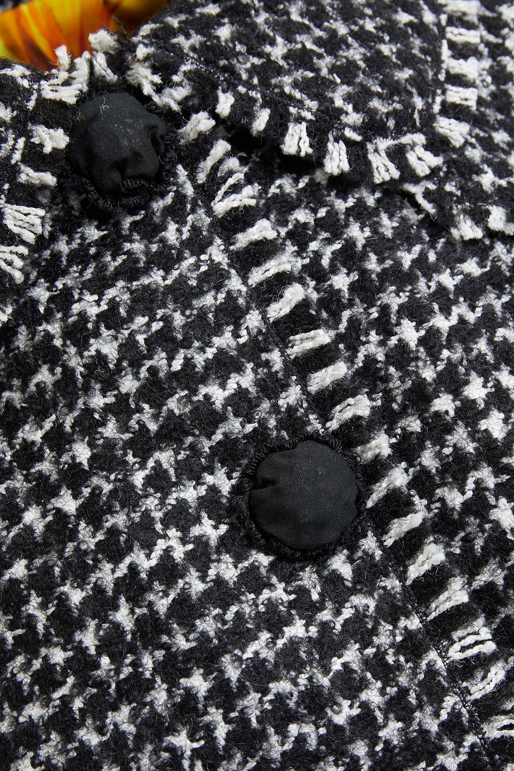 DOLCE&GABBANA Button-embellished houndstooth tweed jacket