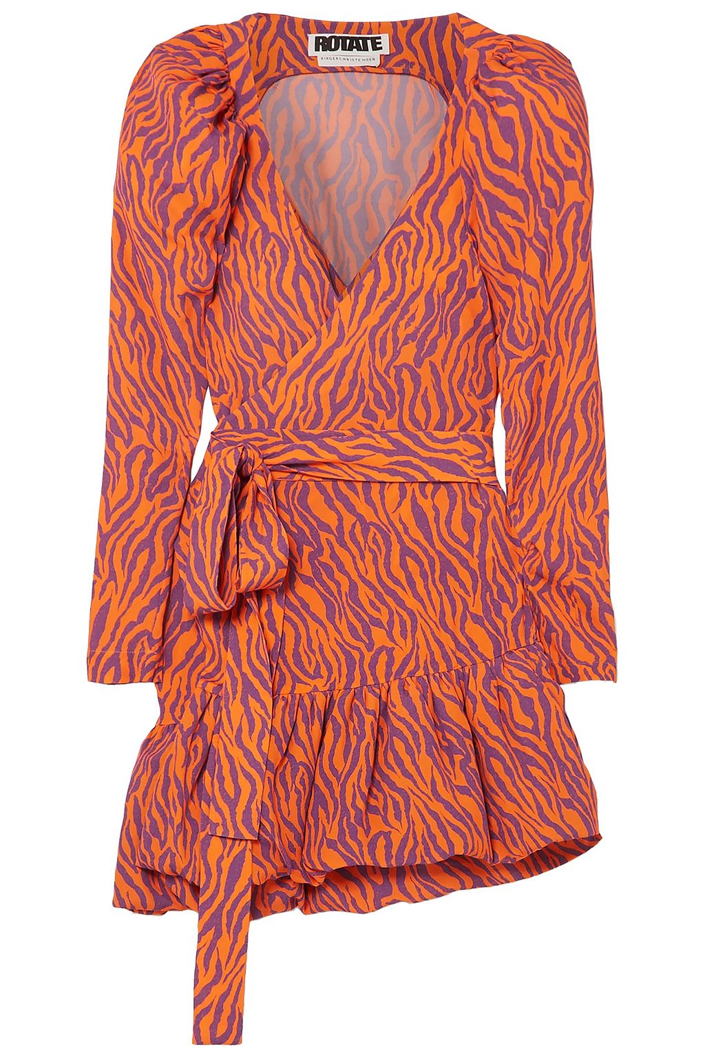 orange zebra dress