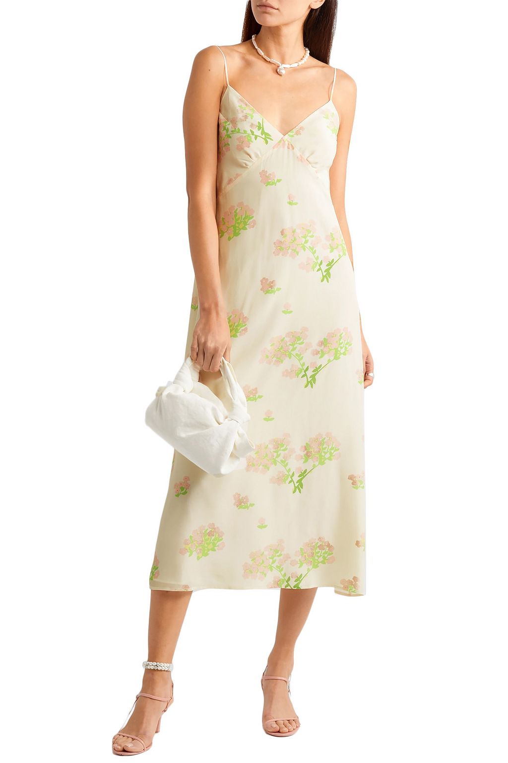 BERNADETTE Floral-print silk crepe de chine midi dress