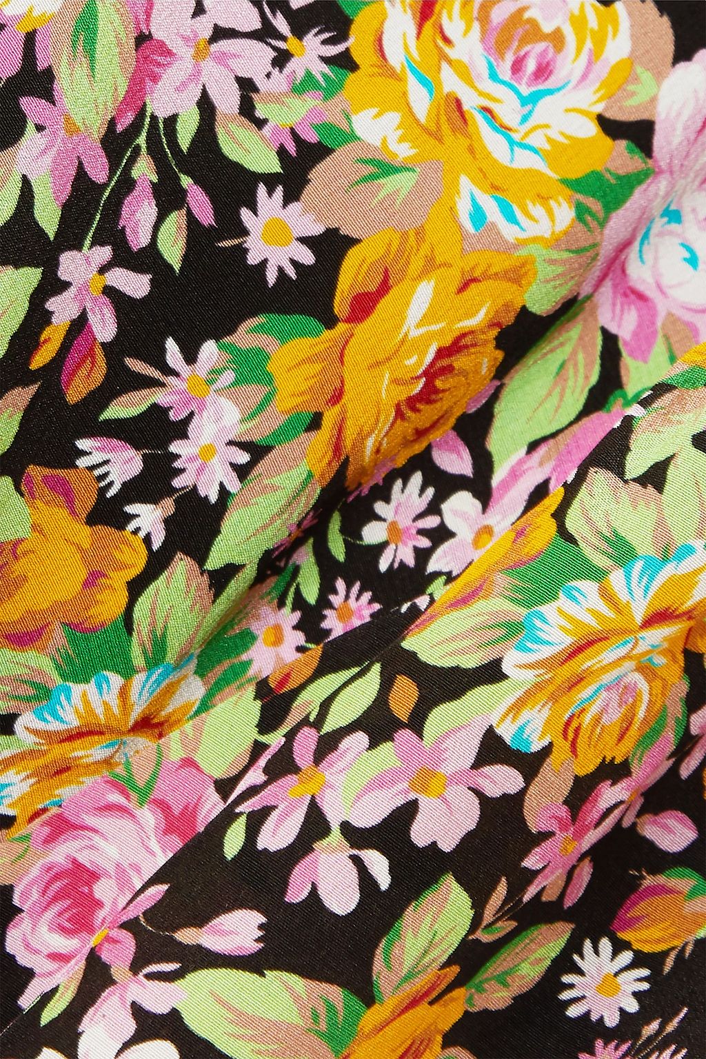 LES RÊVERIES Floral-print silk crepe de chine mini dress