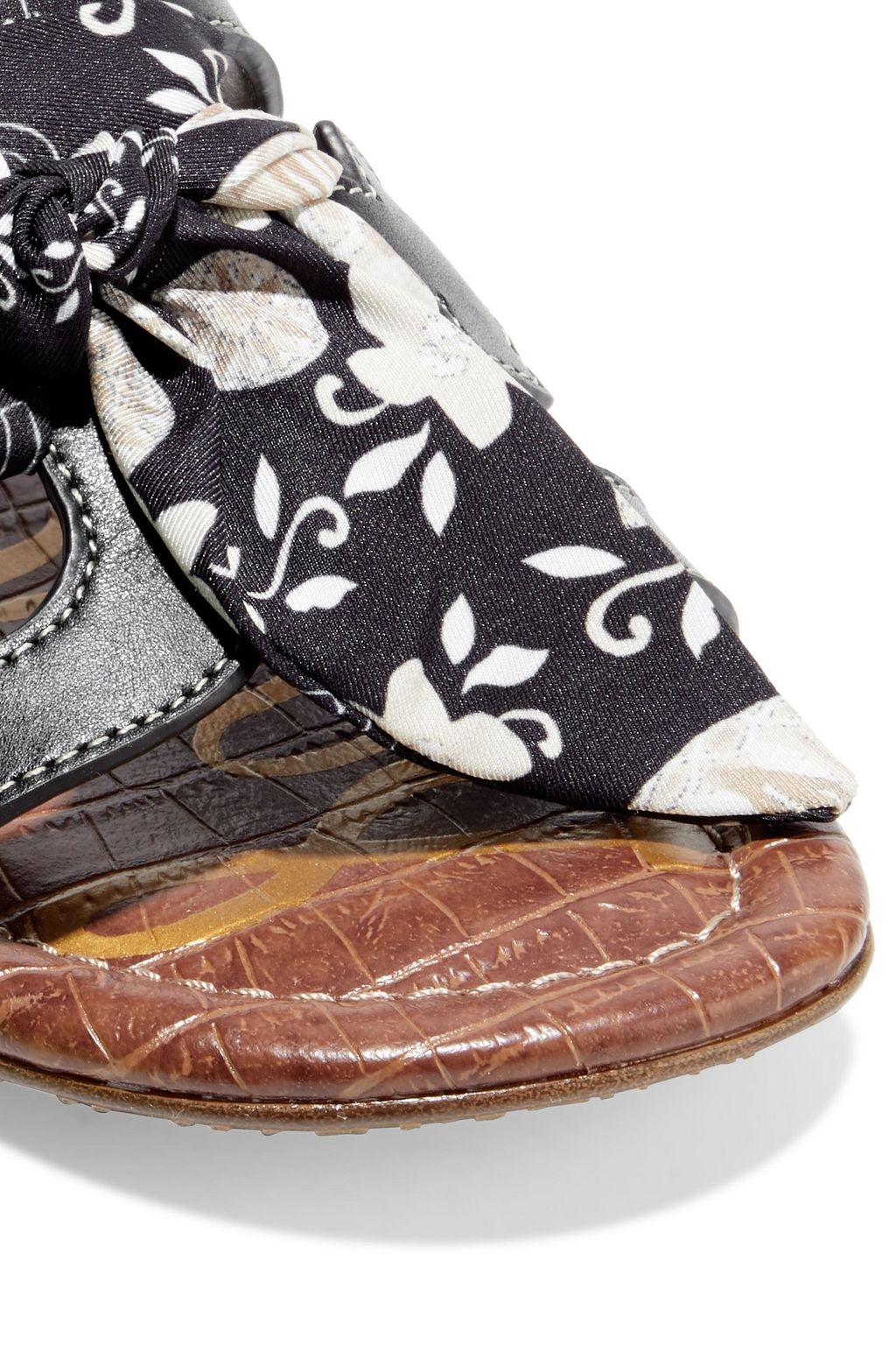 initials insignia cutout leather slides