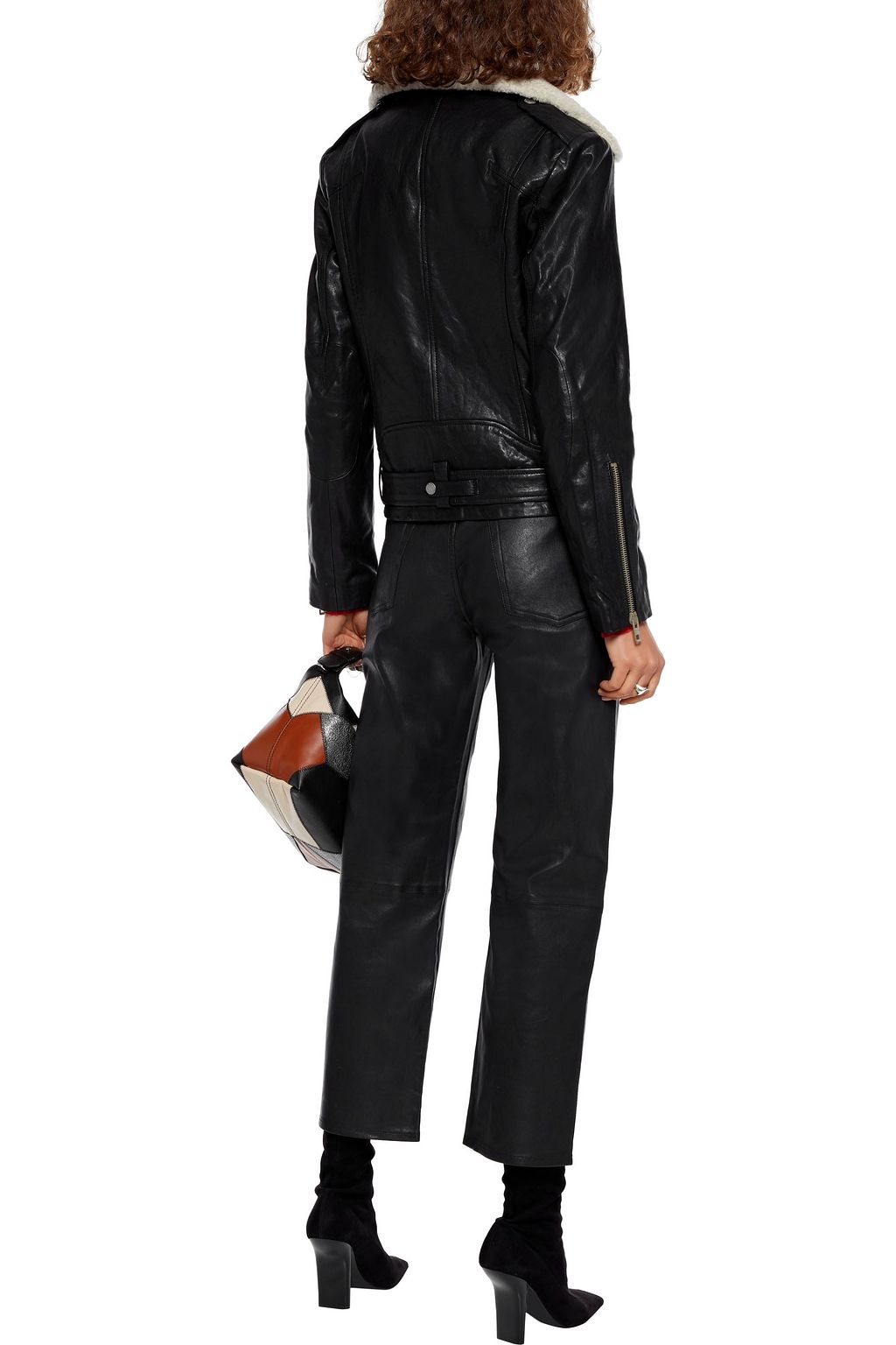 RAG & BONE Maya cropped leather straight-leg pants