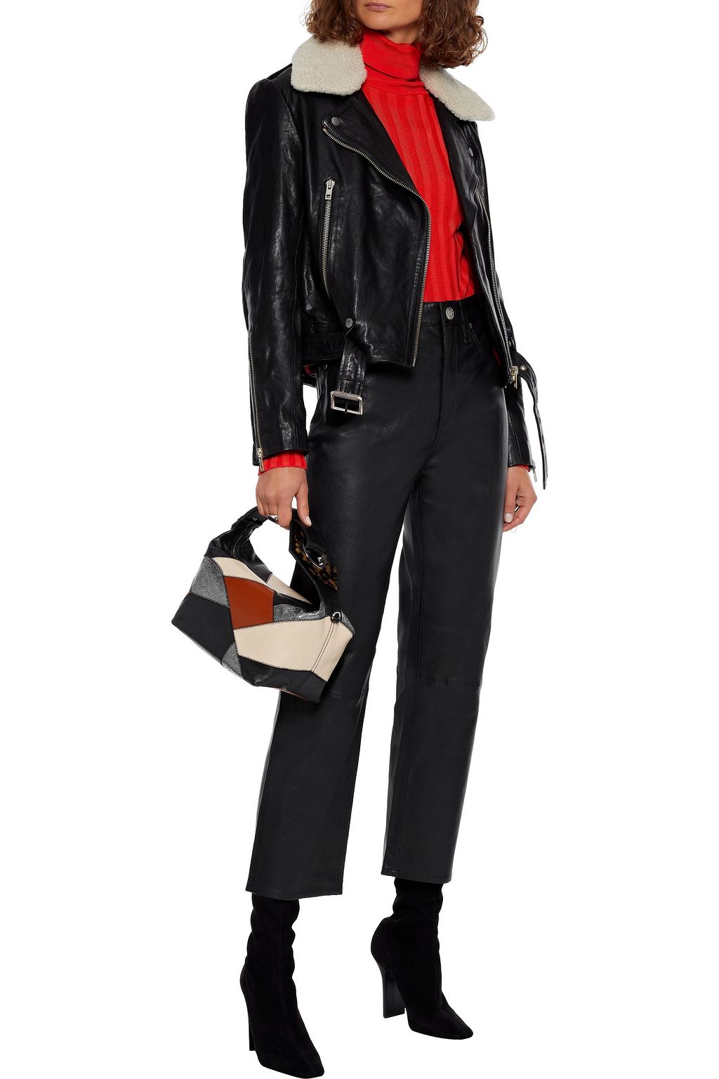 RAG & BONE Maya cropped leather straight-leg pants
