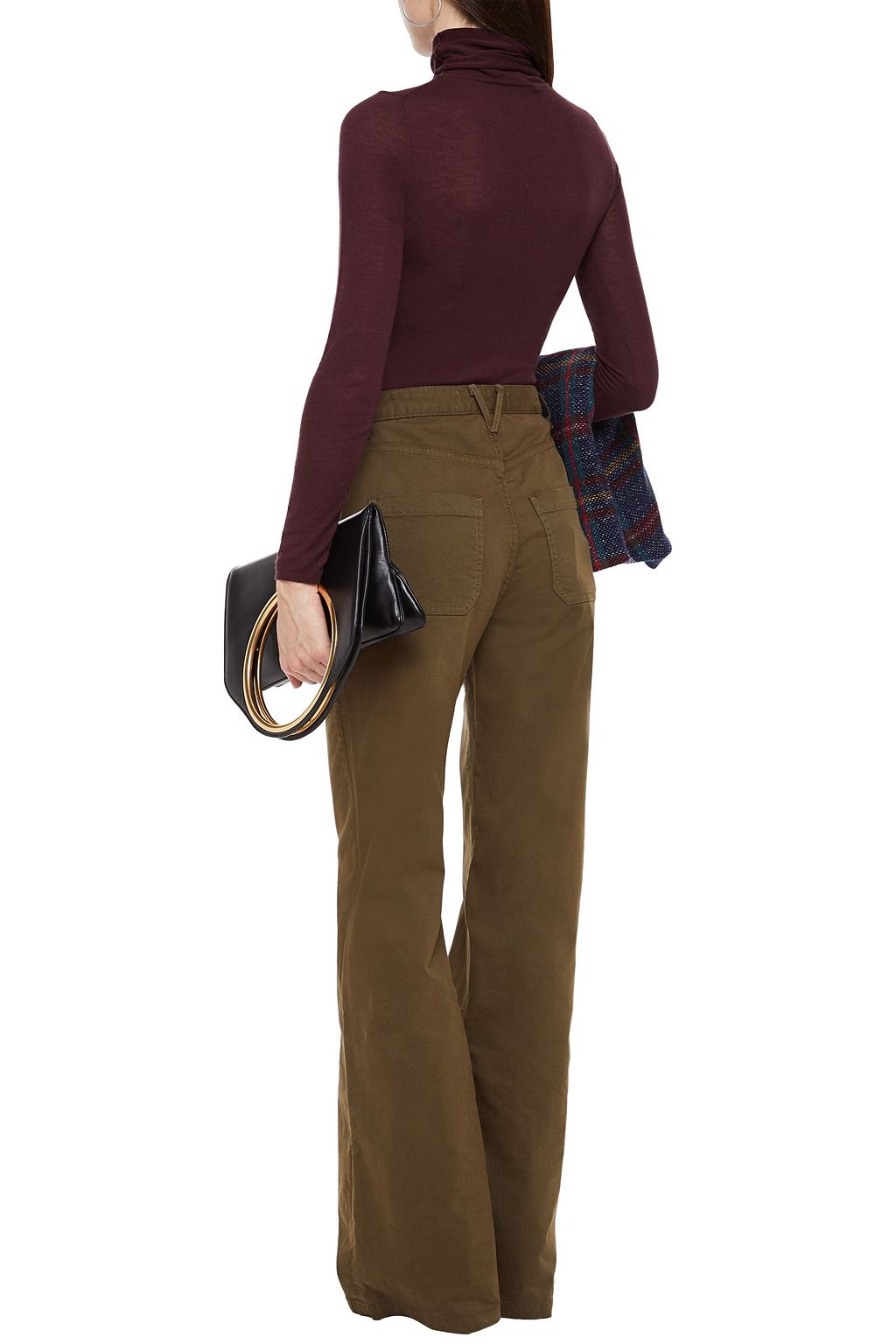 VERONICA BEARD Crosbie cotton-blend twill wide-leg pants