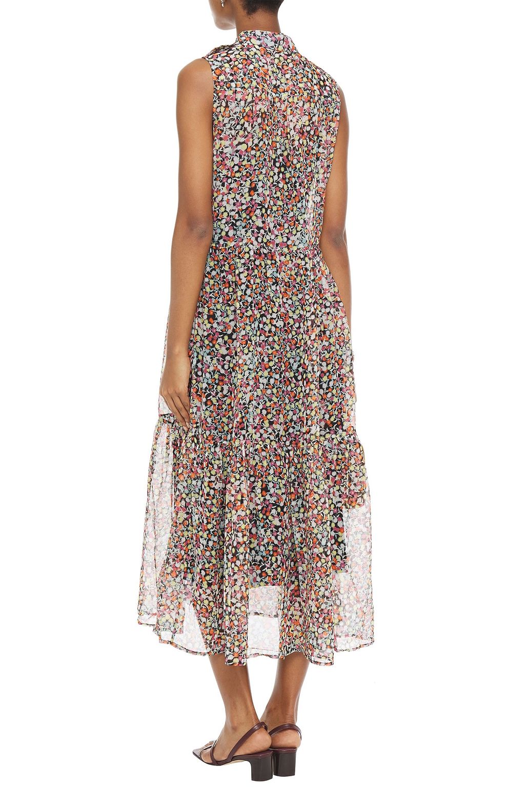 EQUIPMENT Allix gathered floral-print silk-georgette midi dress