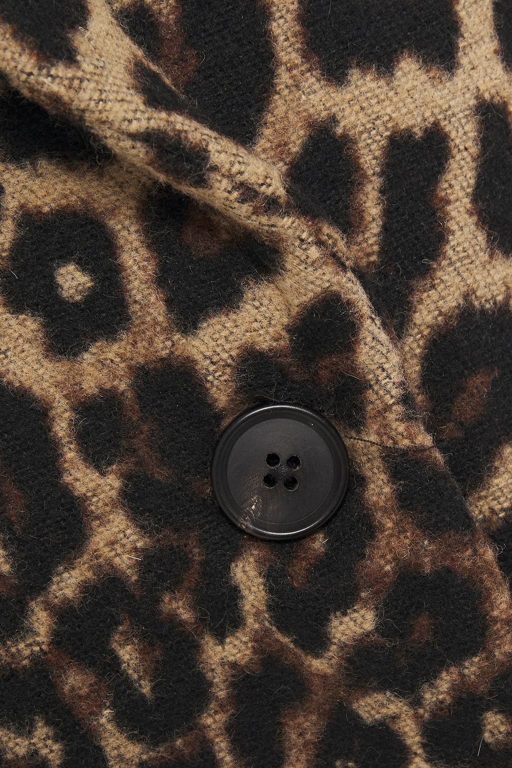 VERONICA BEARD Senna Dickey double-breasted leopard-print brushed-felt coat