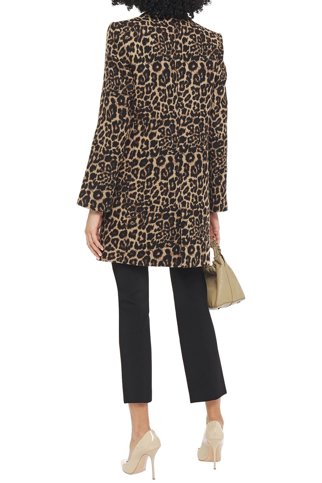 VERONICA BEARD Senna Dickey double-breasted leopard-print brushed-felt coat