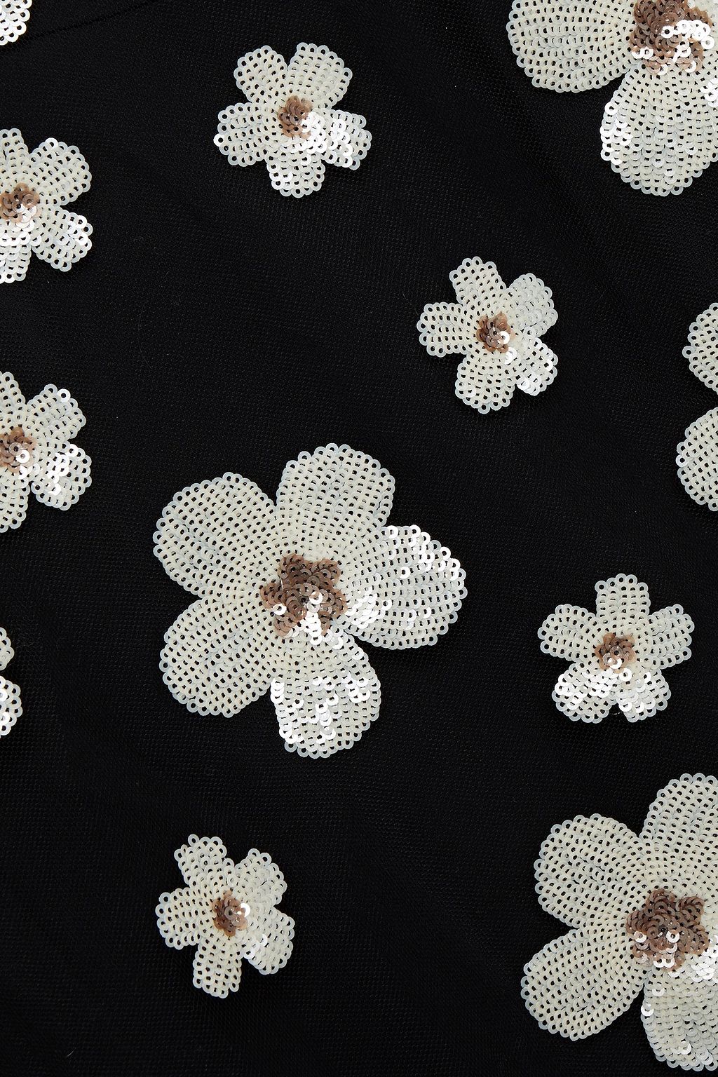 ALEXACHUNG Sequin-embellished tulle top
