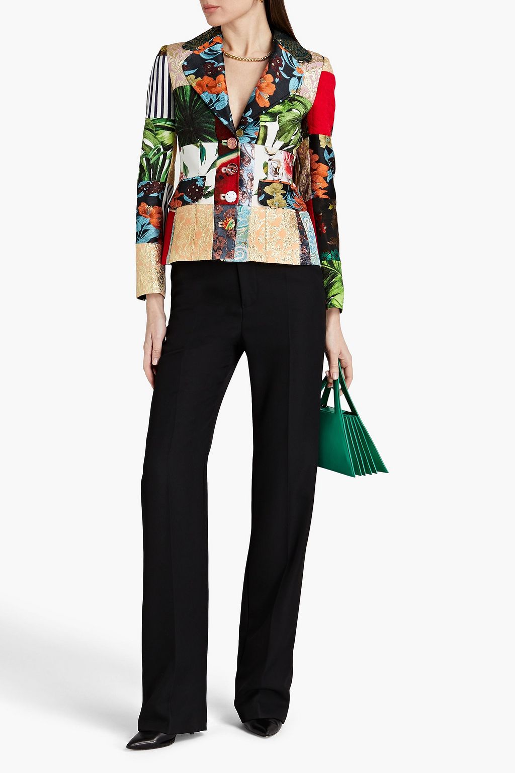 DOLCE&GABBANA Patchwork jacquard blazer