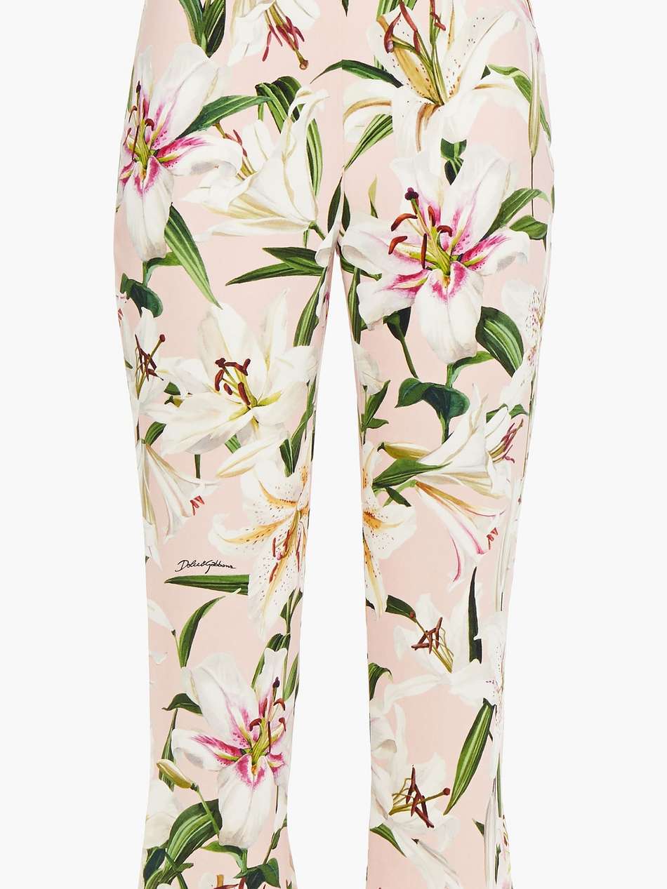 floral-print crepe kick-flare pants