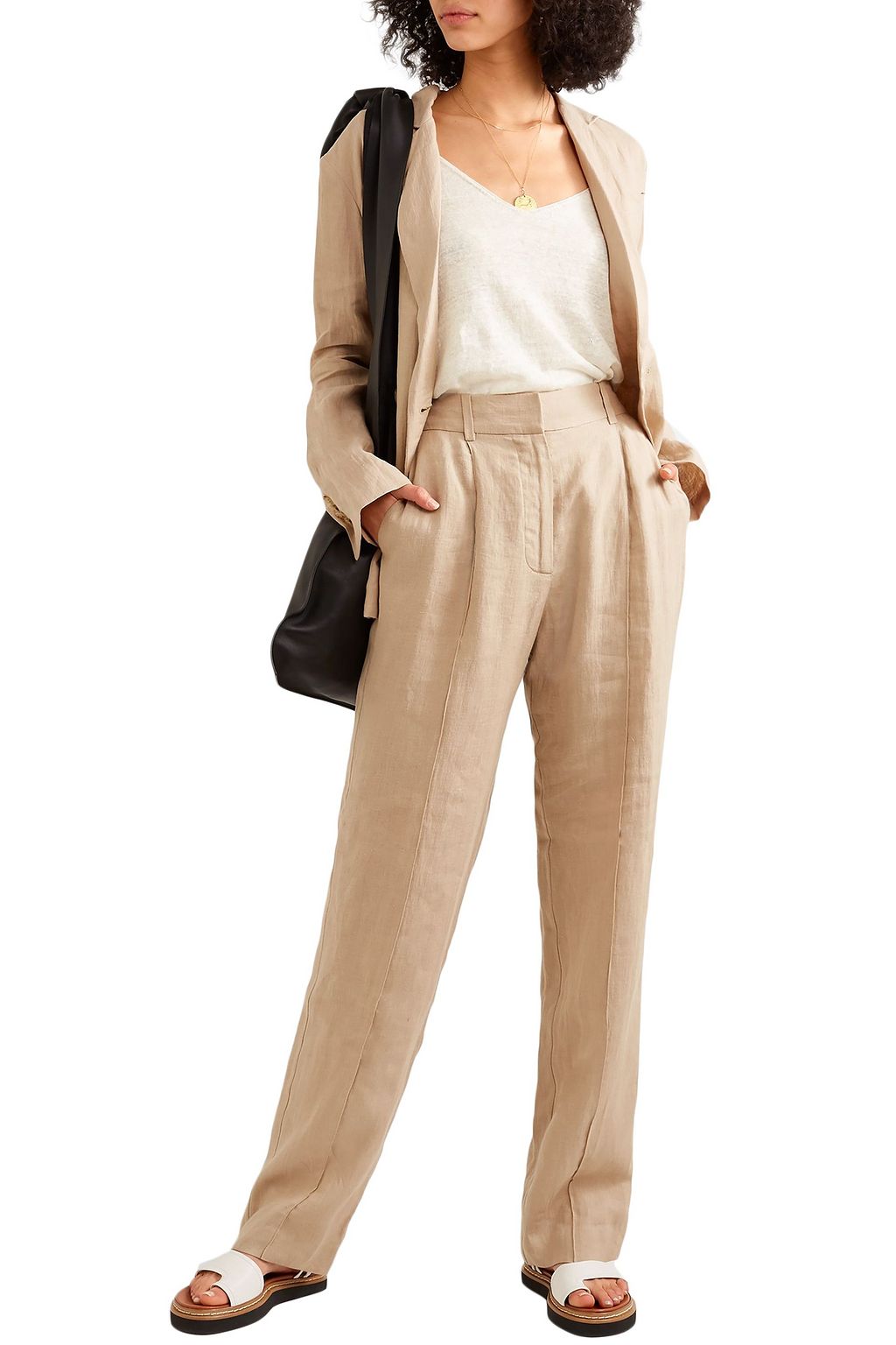 NILI LOTAN Kerry linen camisole