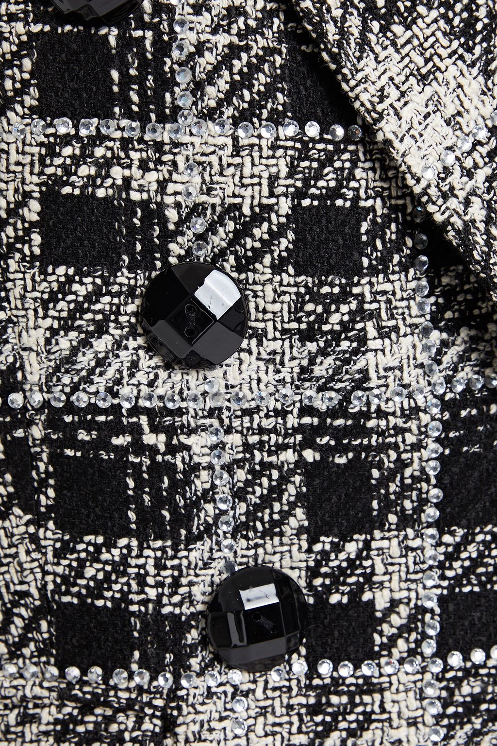 VERONICA BEARD Miller crystal-embellished checked tweed blazer