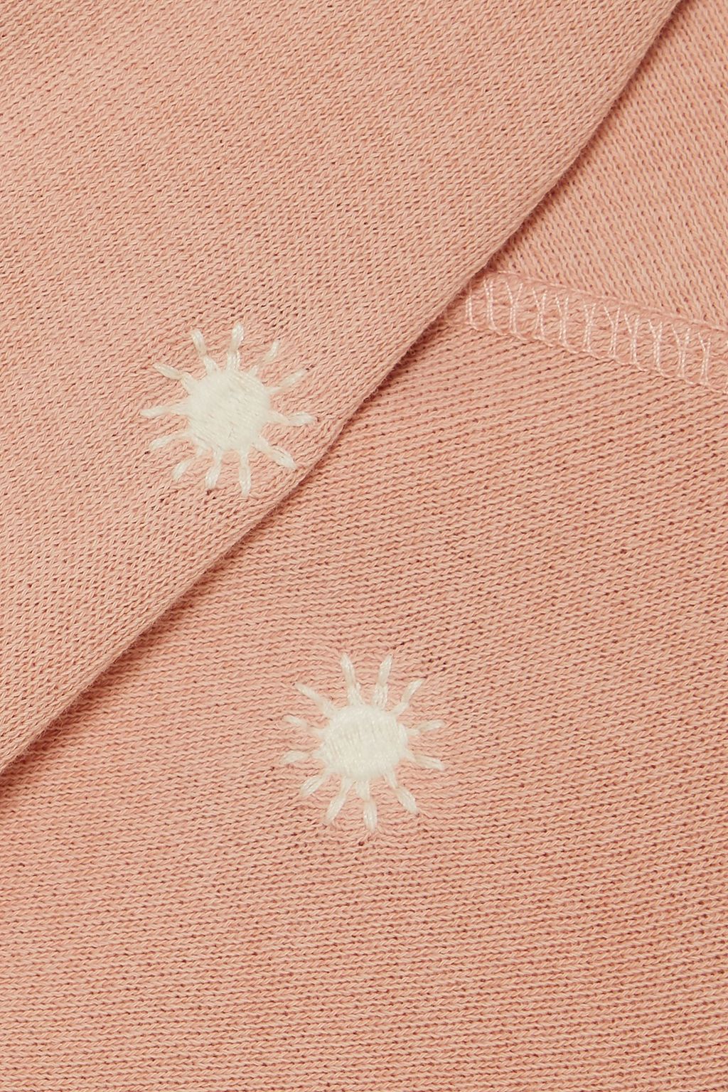 THE GREAT. The College embroidered slub cotton-jersey sweatshirt
