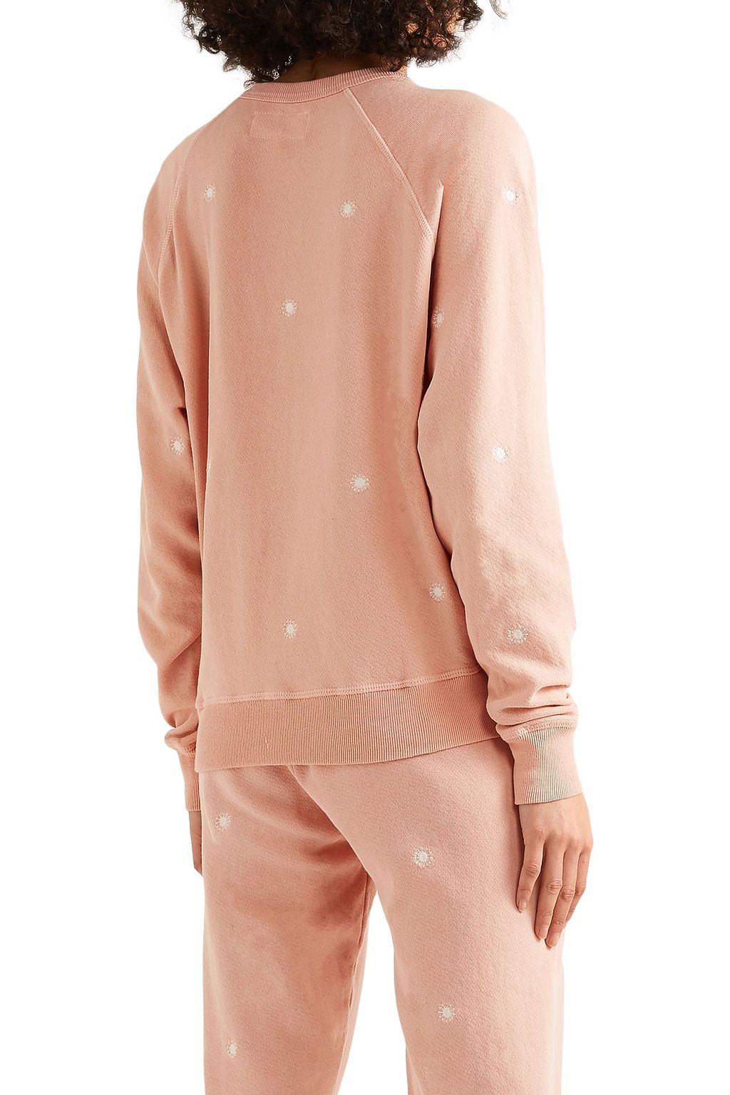 THE GREAT. The College embroidered slub cotton-jersey sweatshirt