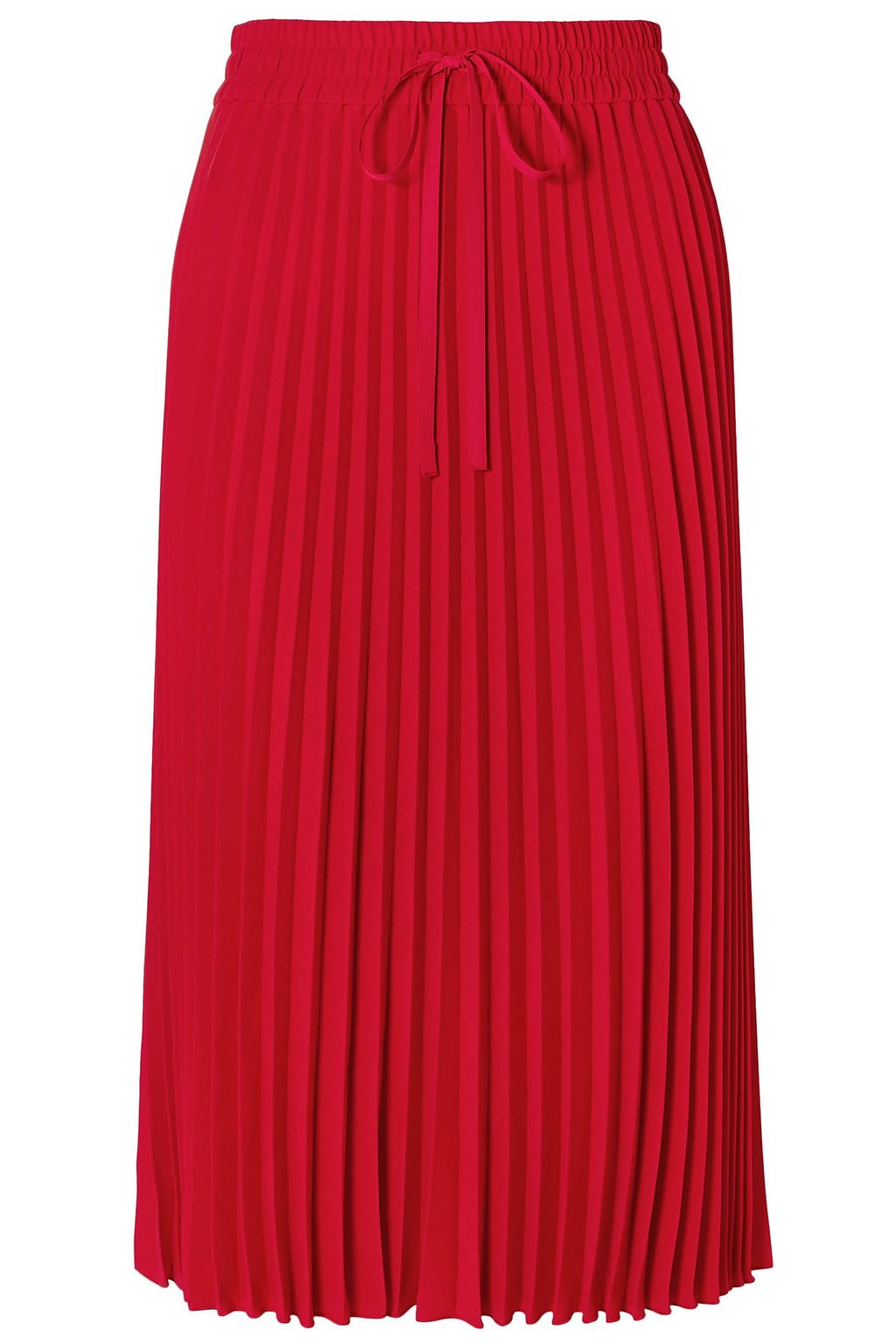 REDVALENTINO Pleated crepe midi skirt | THE OUTNET