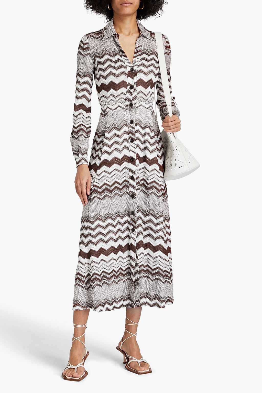 MISSONI Crochetknit shirt dress THE